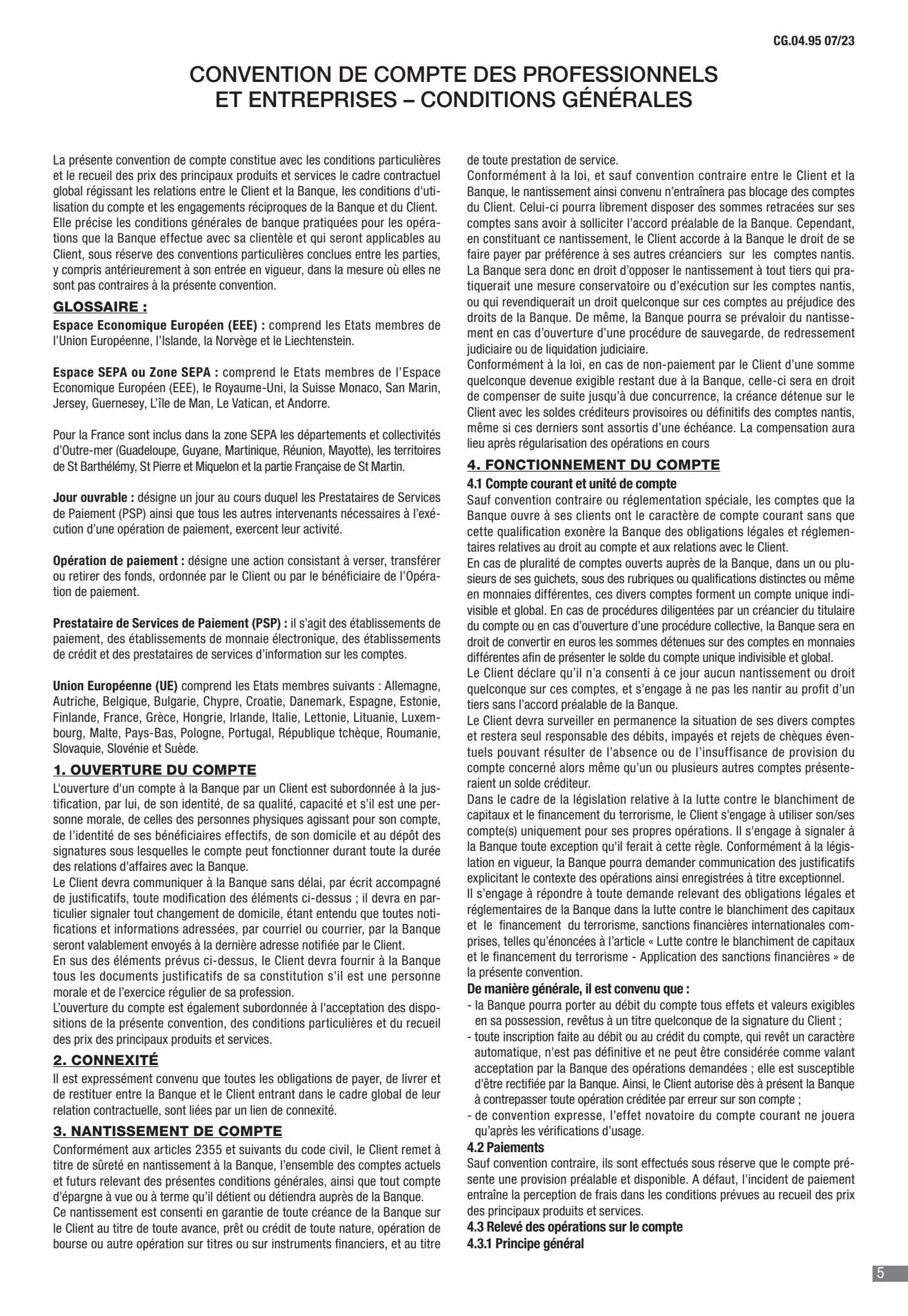 Catalogue CIC Conditions générales Professionels, page 00007