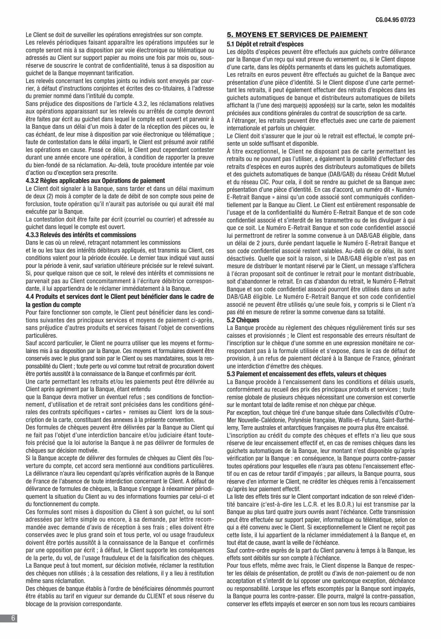 Catalogue CIC Conditions générales Professionels, page 00008