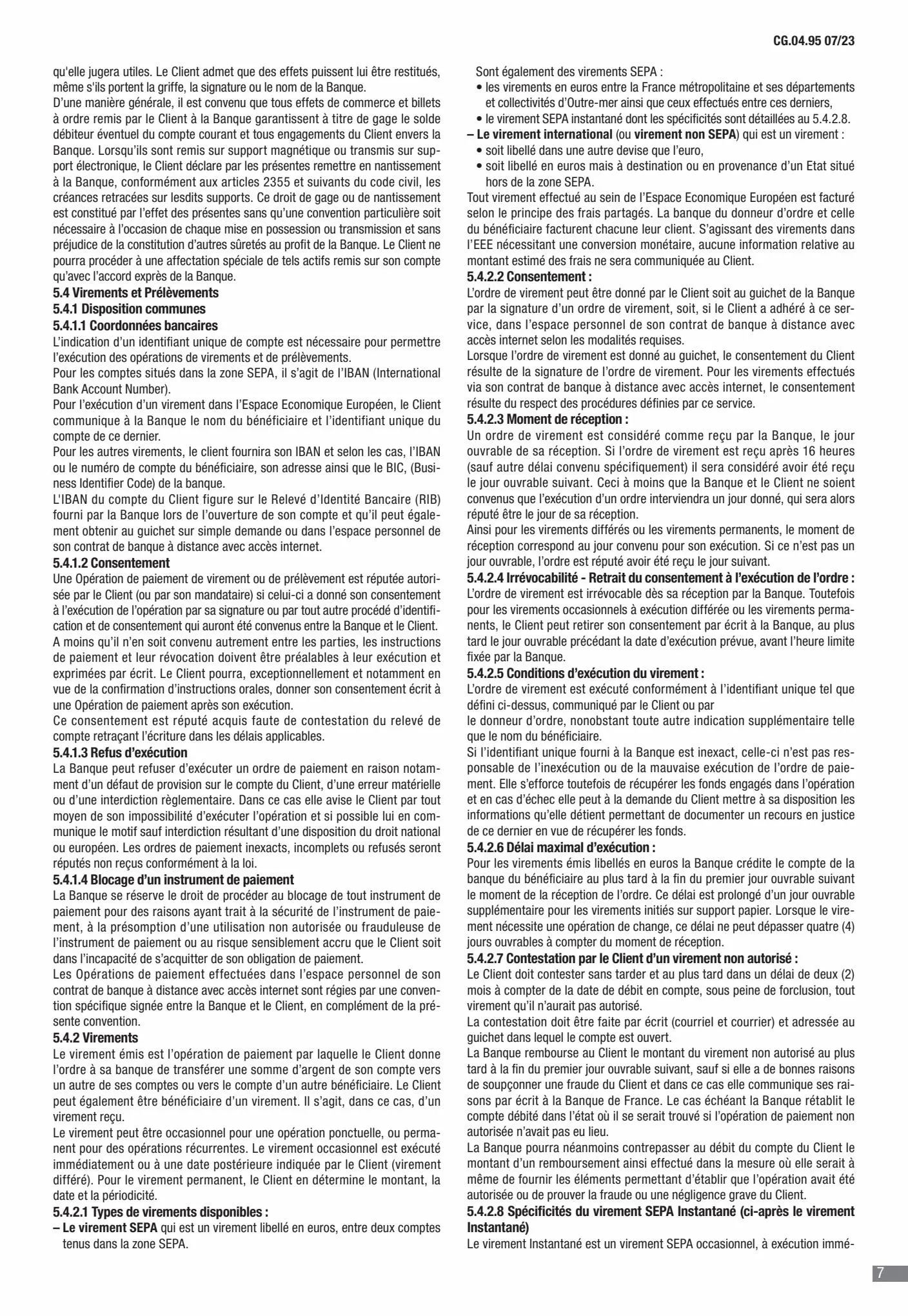Catalogue CIC Conditions générales Professionels, page 00009