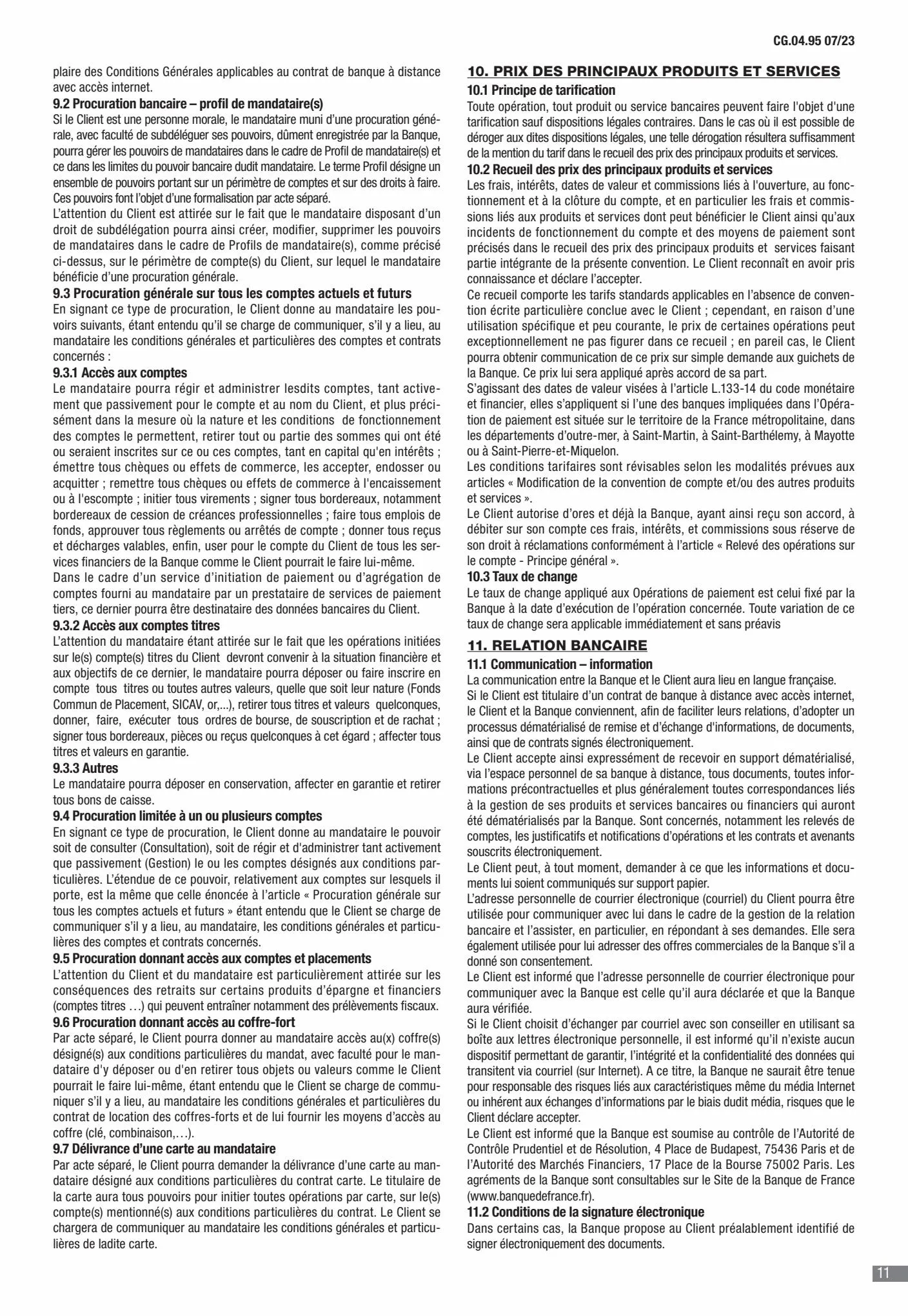 Catalogue CIC Conditions générales Professionels, page 00013