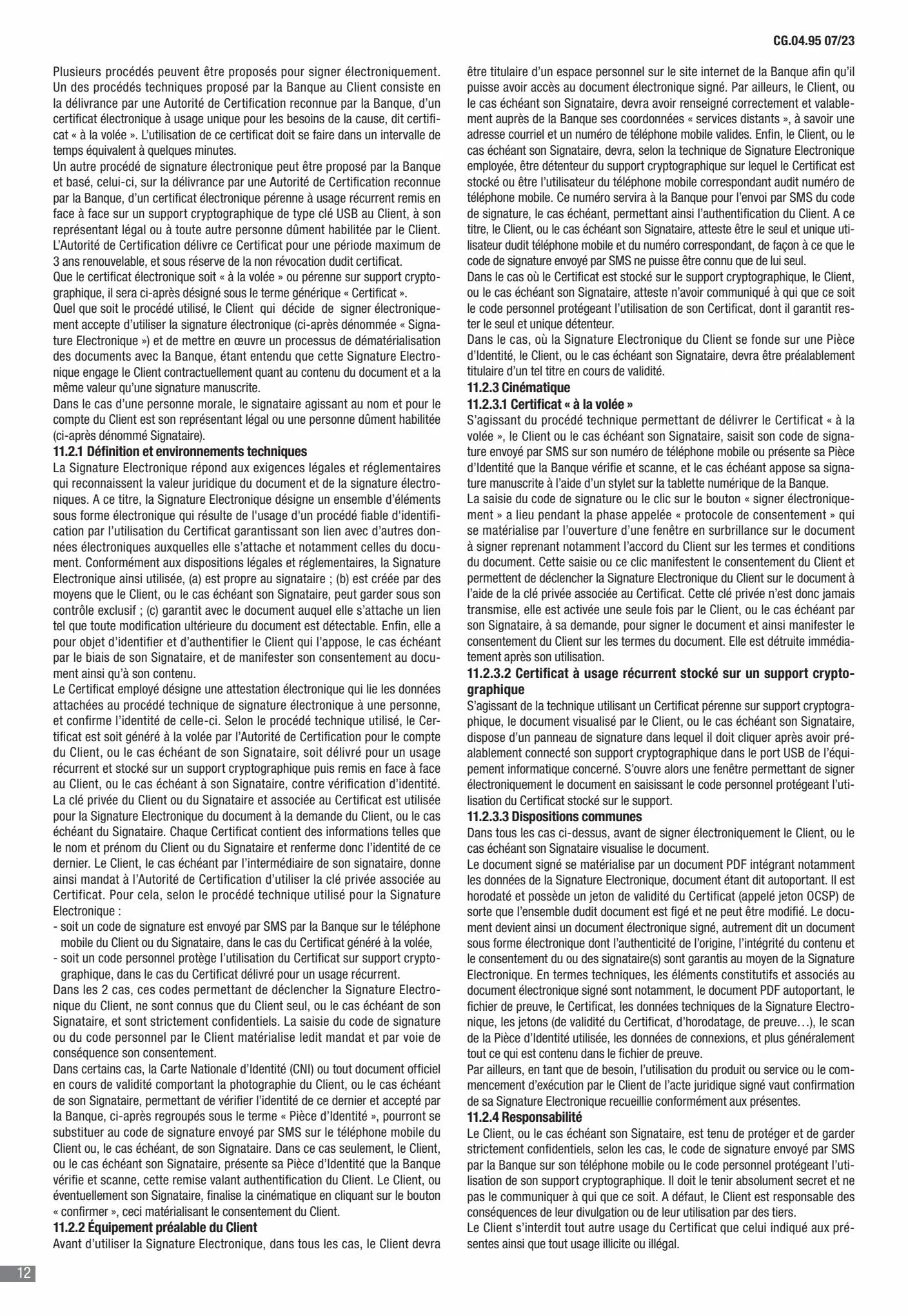 Catalogue CIC Conditions générales Professionels, page 00014