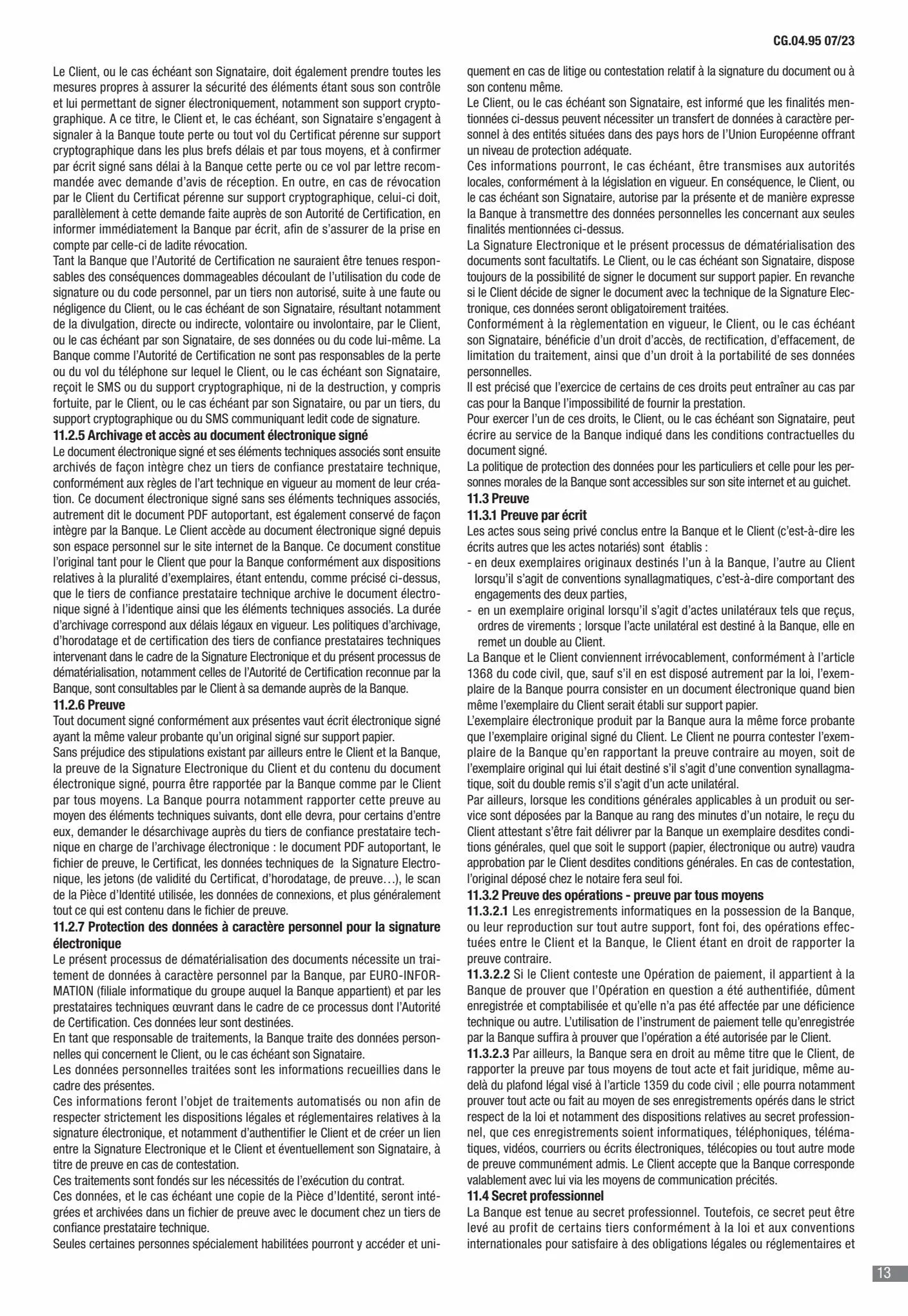 Catalogue CIC Conditions générales Professionels, page 00015