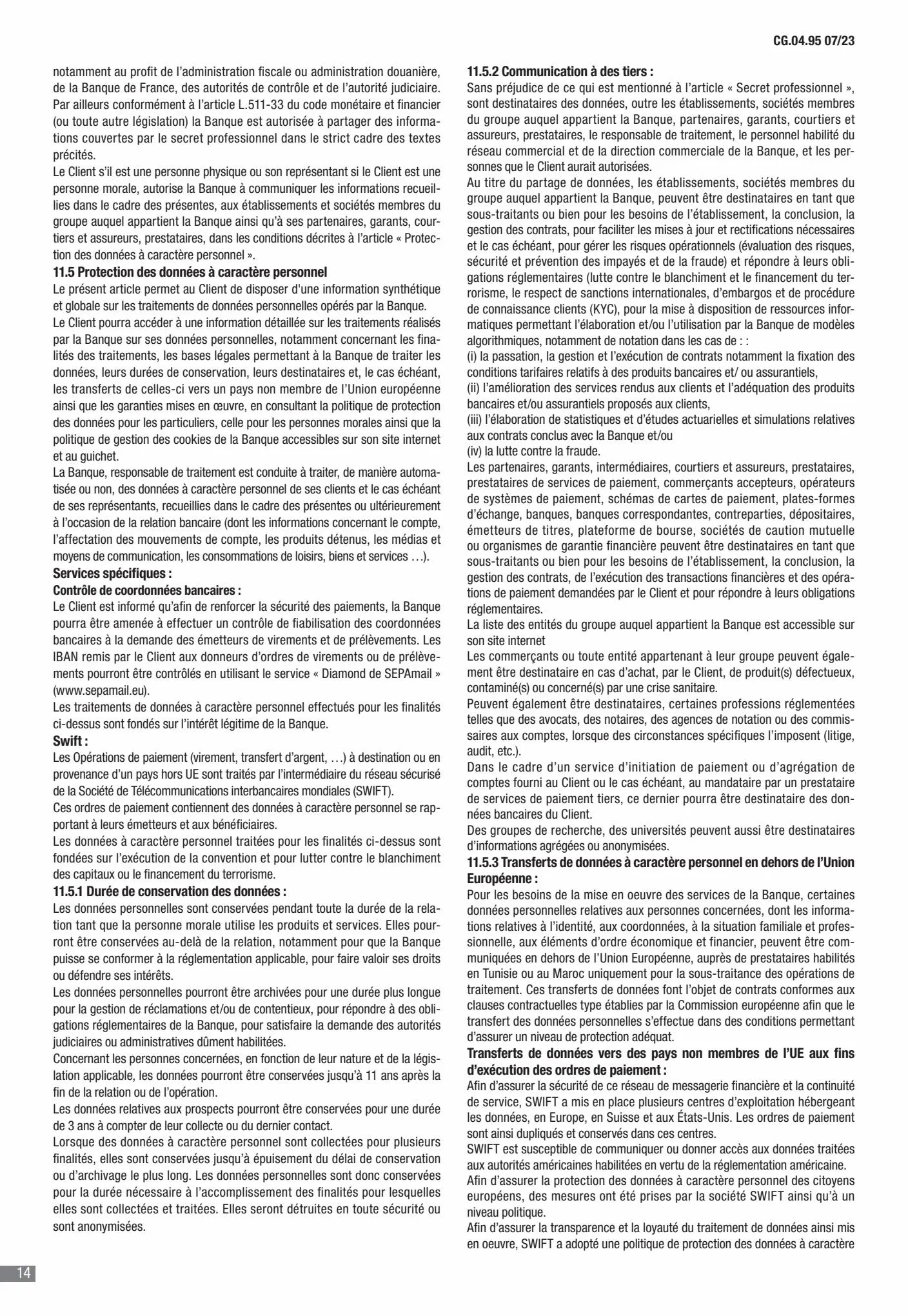 Catalogue CIC Conditions générales Professionels, page 00016