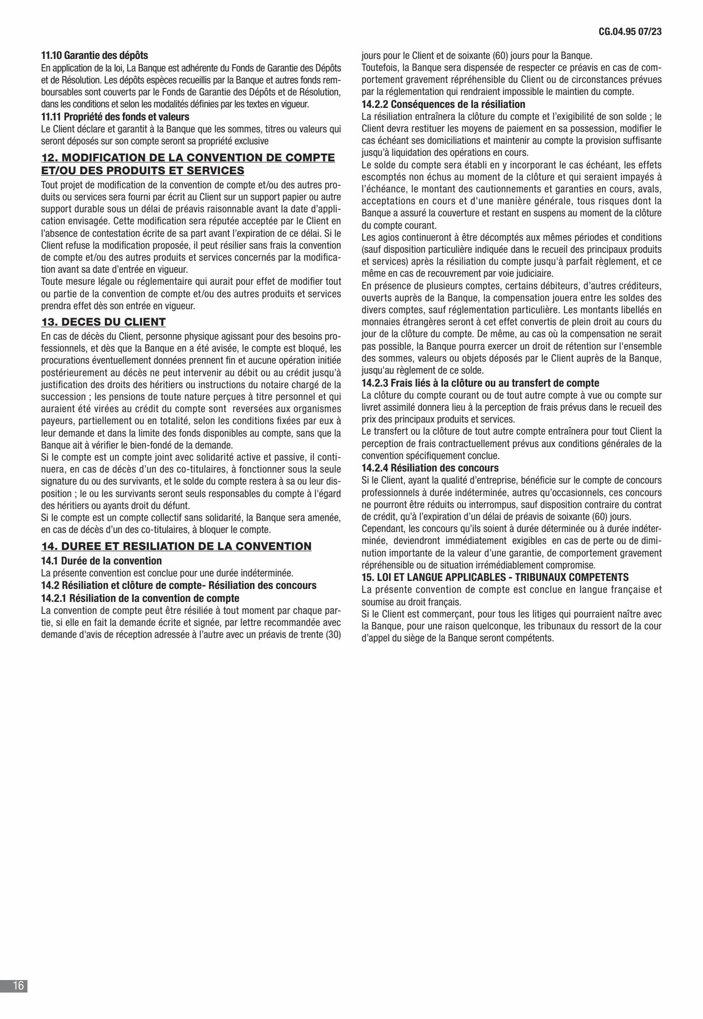 Catalogue CIC Conditions générales Professionels, page 00018
