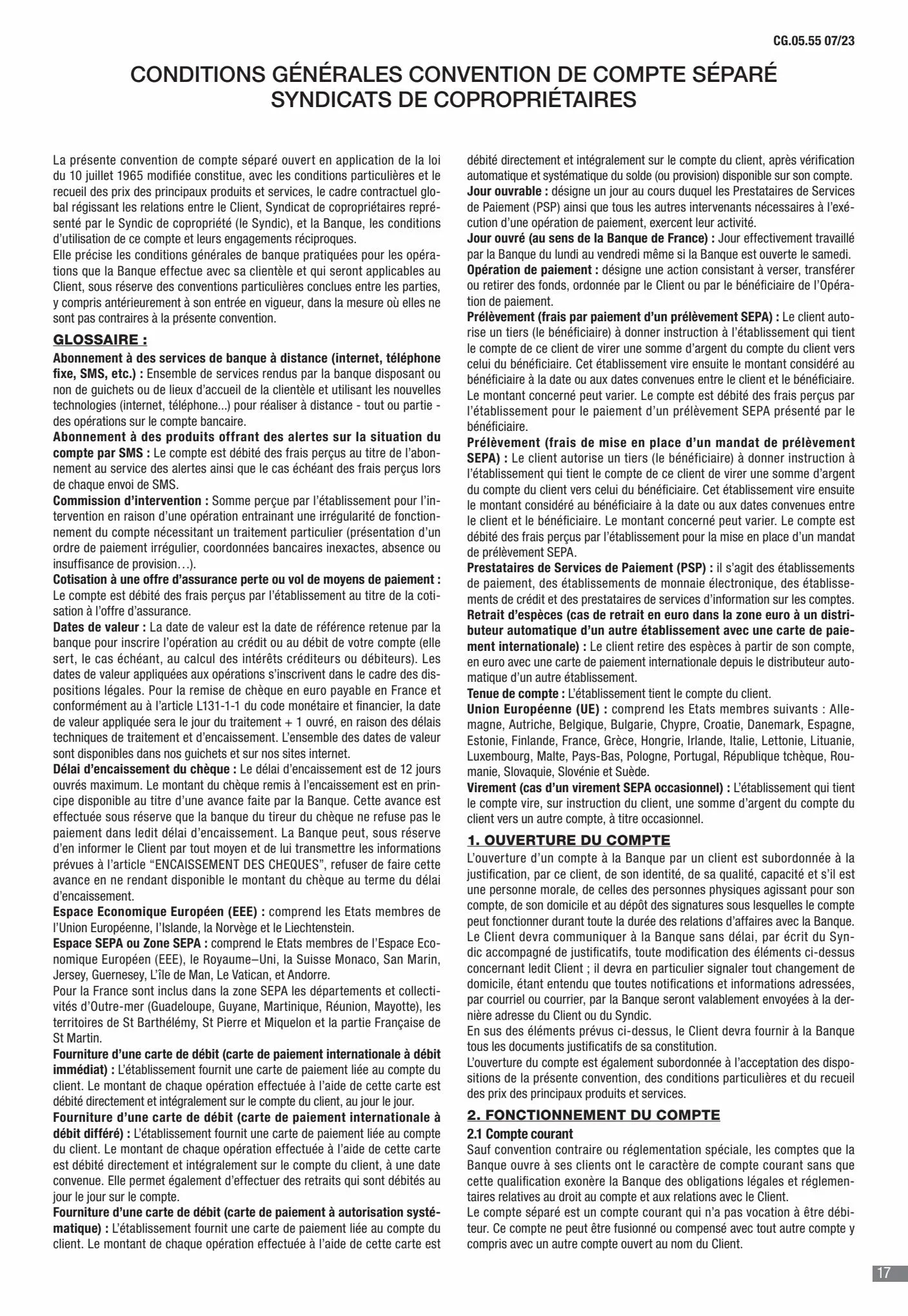 Catalogue CIC Conditions générales Professionels, page 00019