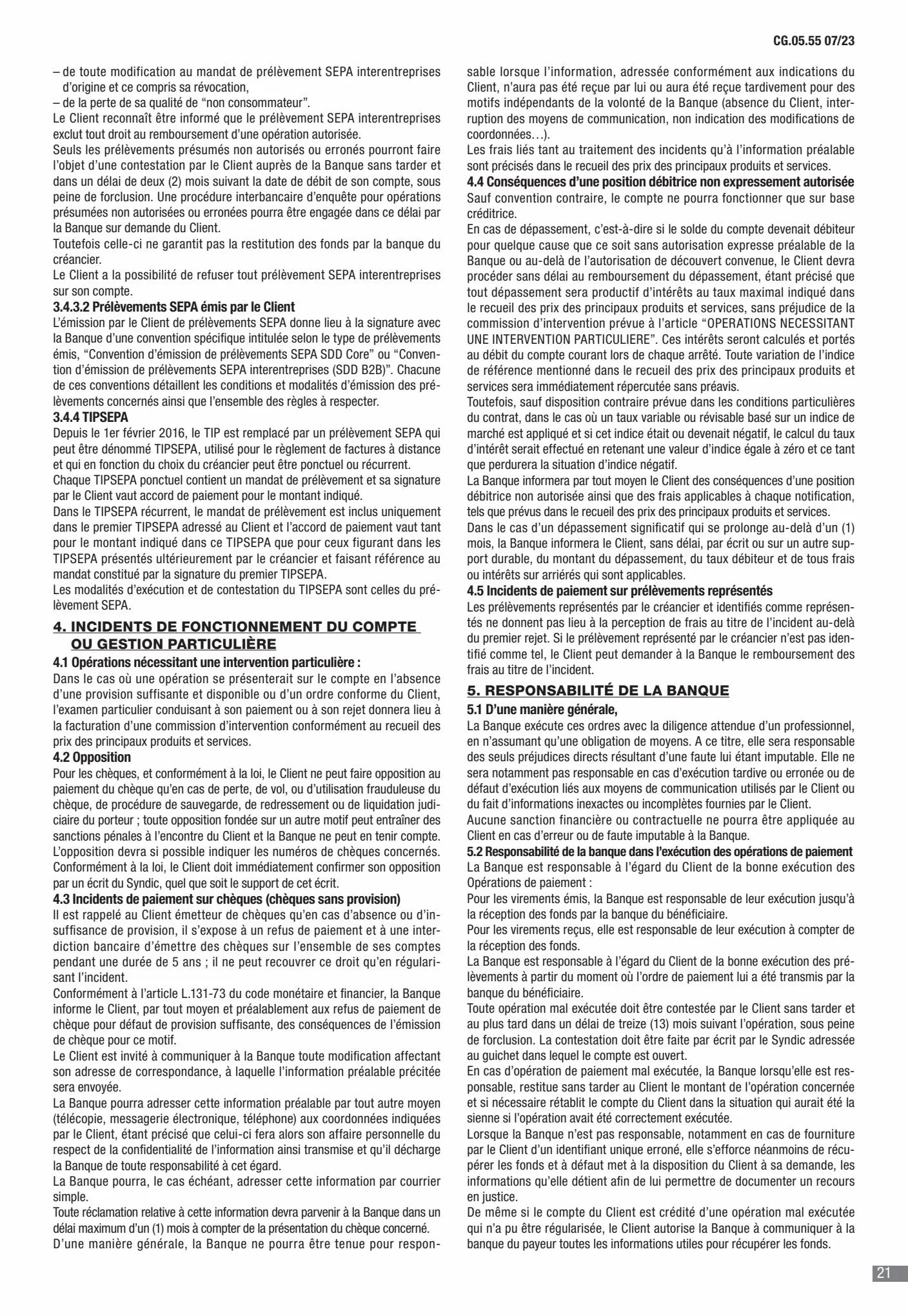Catalogue CIC Conditions générales Professionels, page 00023