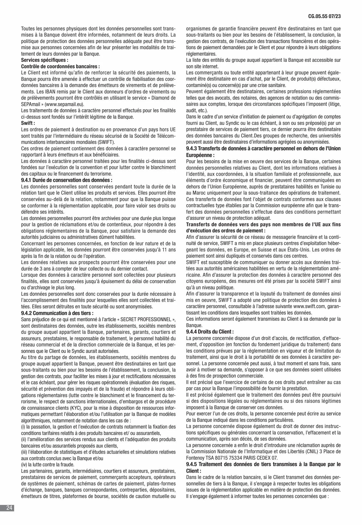 Catalogue CIC Conditions générales Professionels, page 00026