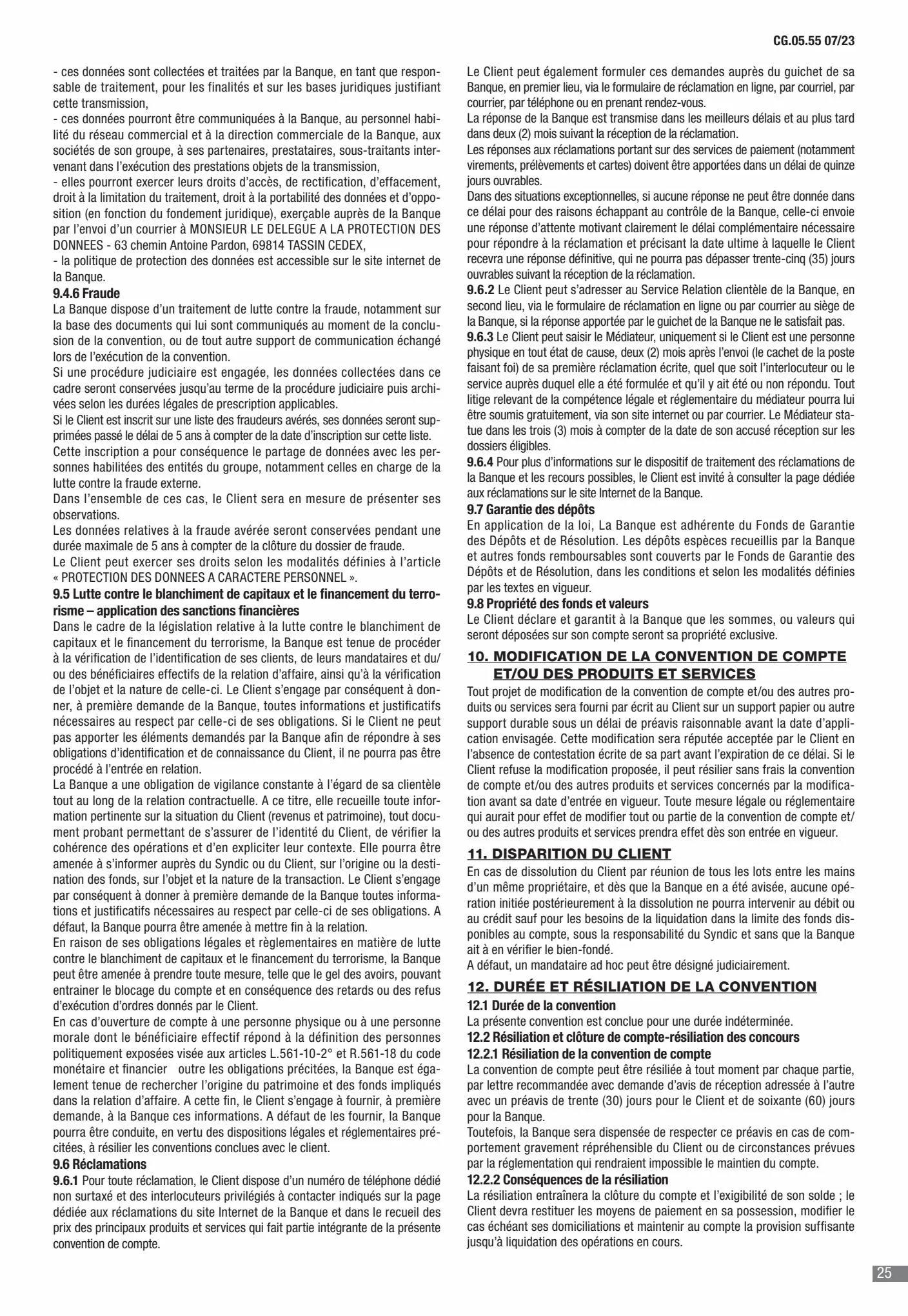 Catalogue CIC Conditions générales Professionels, page 00027