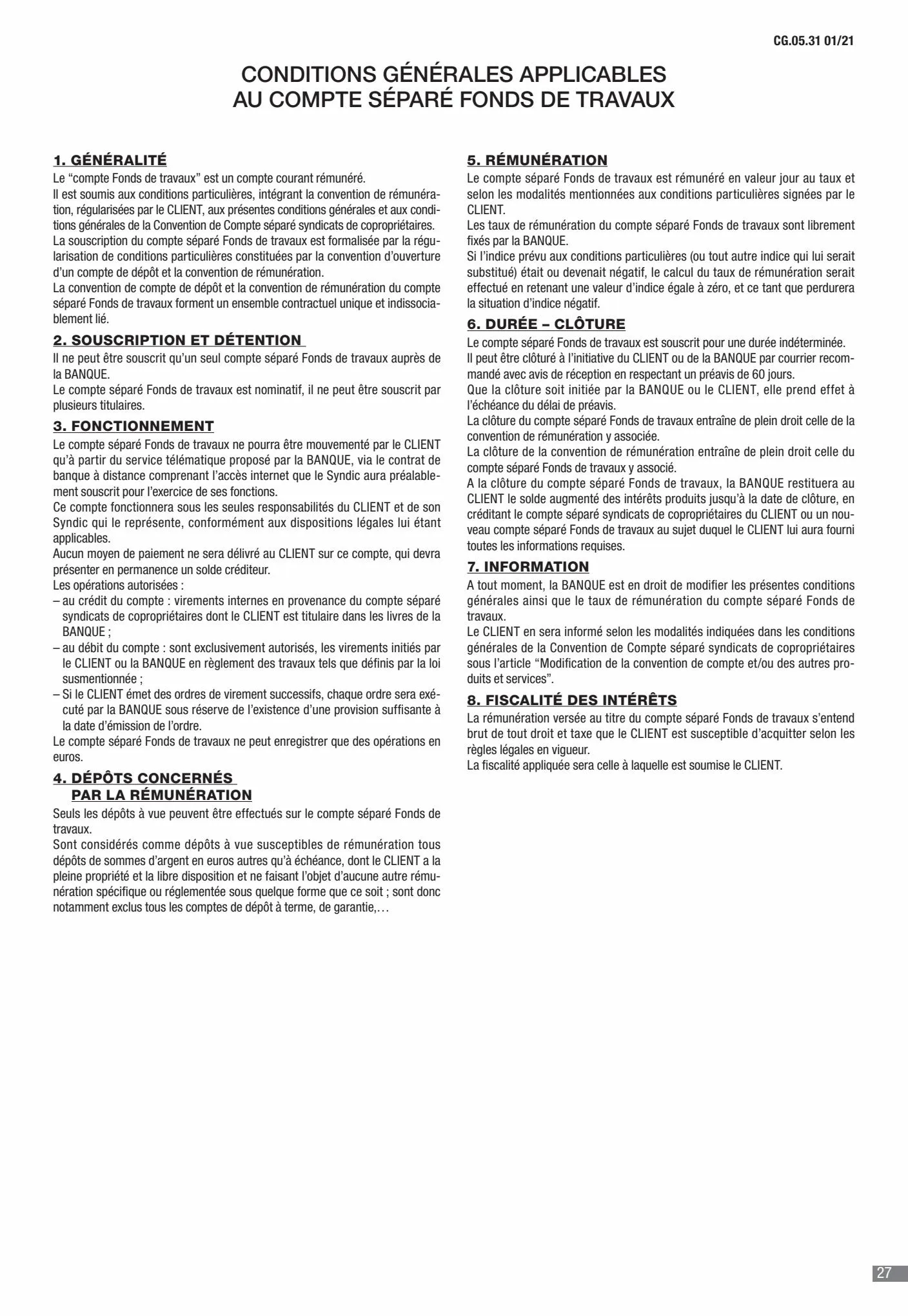 Catalogue CIC Conditions générales Professionels, page 00029