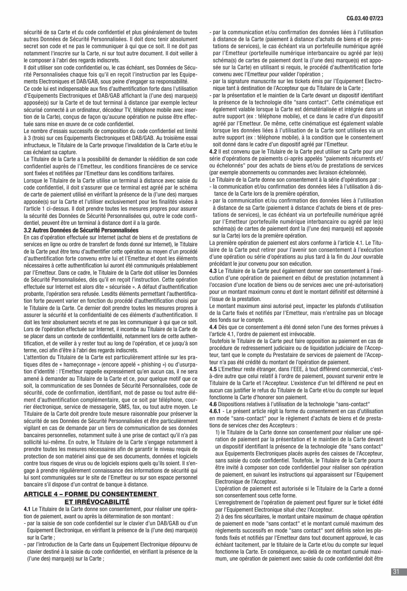 Catalogue CIC Conditions générales Professionels, page 00033