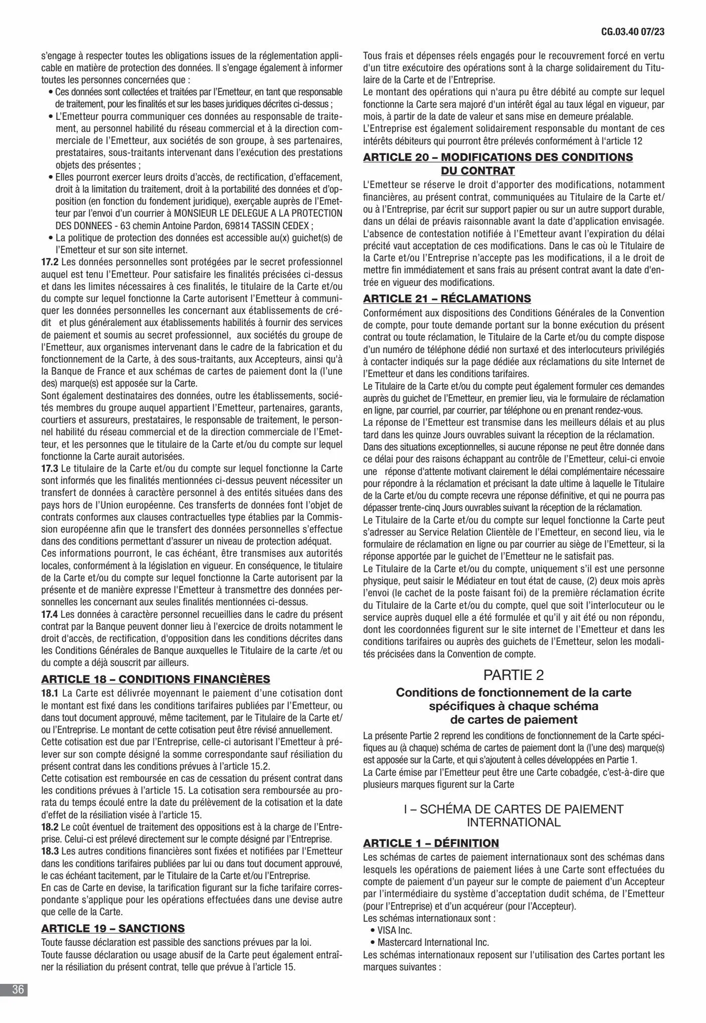 Catalogue CIC Conditions générales Professionels, page 00038