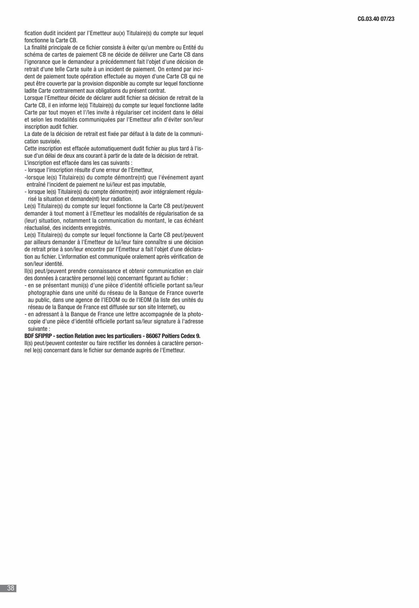 Catalogue CIC Conditions générales Professionels, page 00040