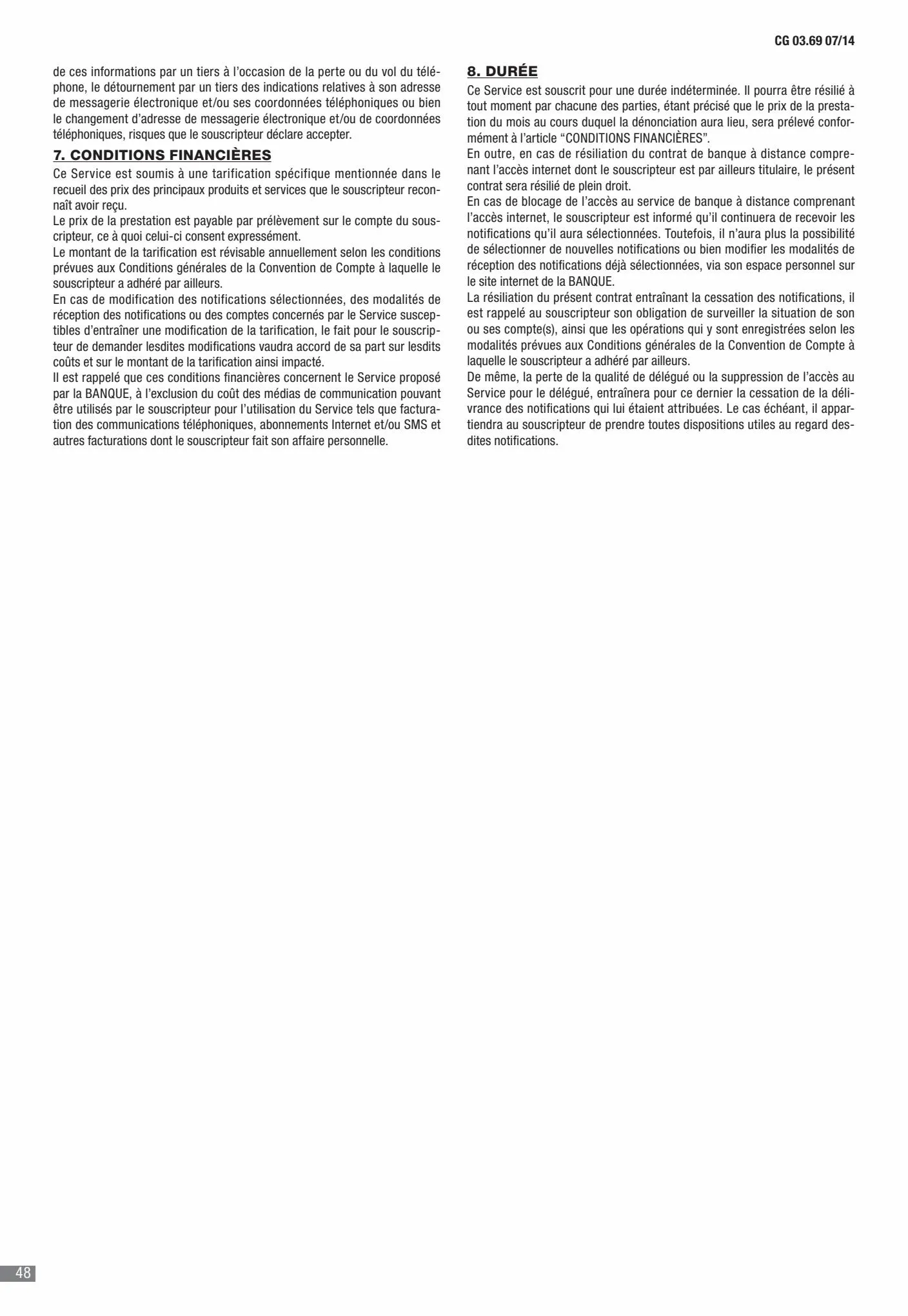 Catalogue CIC Conditions générales Professionels, page 00050