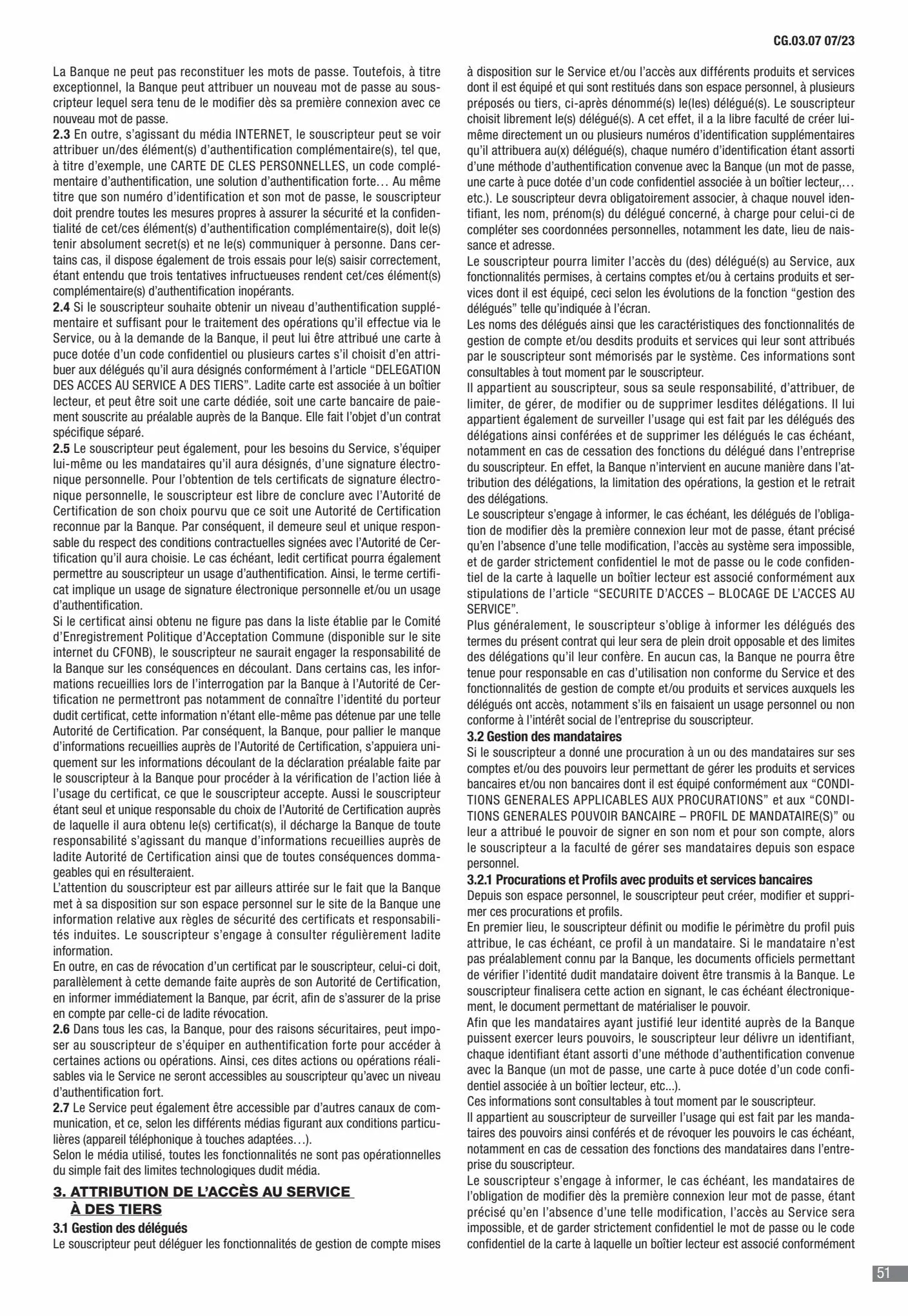 Catalogue CIC Conditions générales Professionels, page 00053