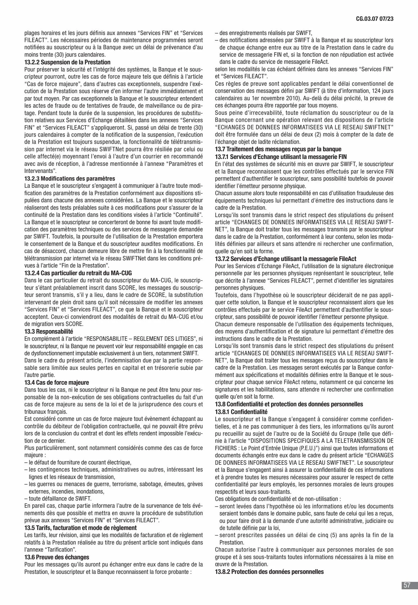 Catalogue CIC Conditions générales Professionels, page 00059