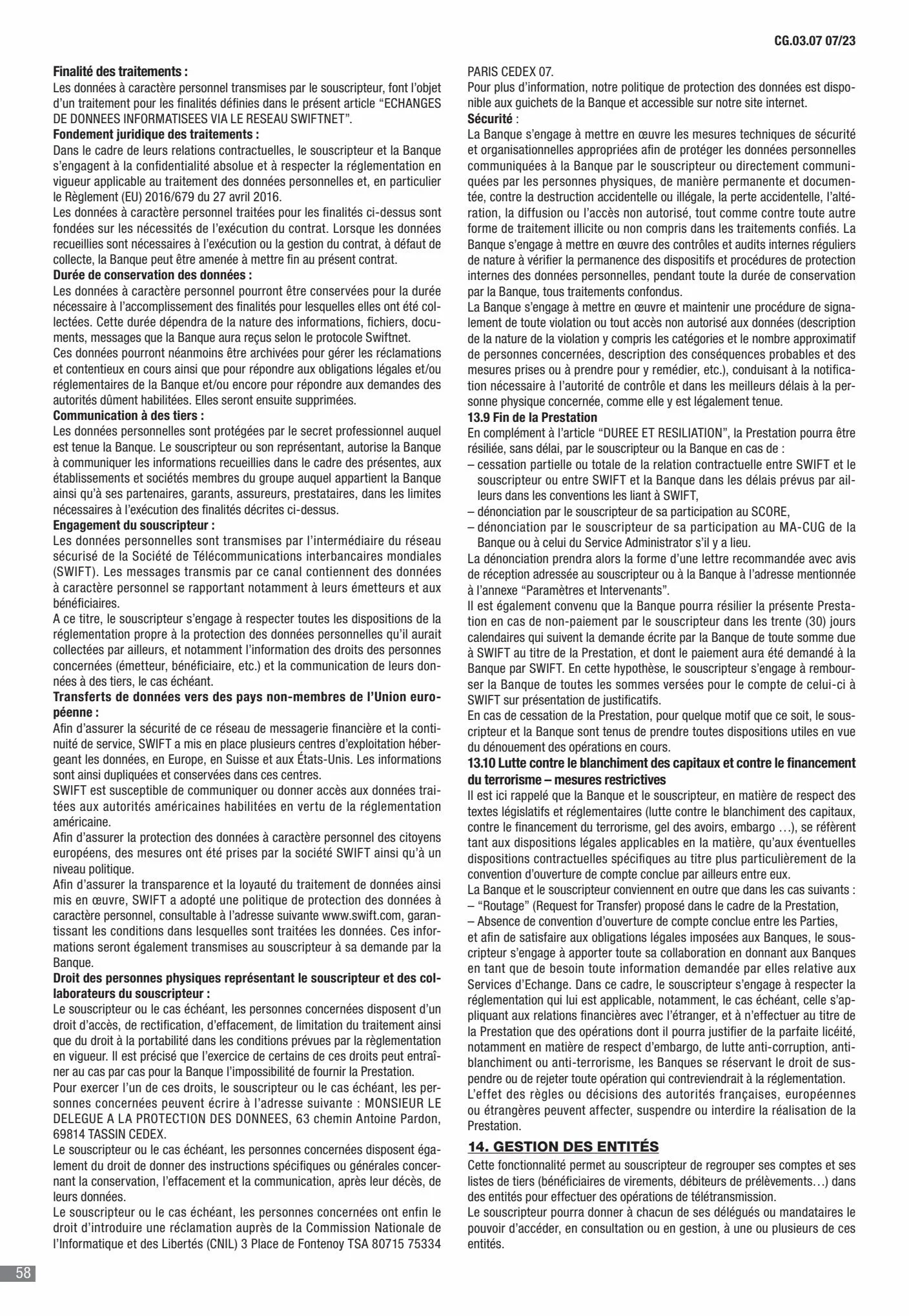 Catalogue CIC Conditions générales Professionels, page 00060