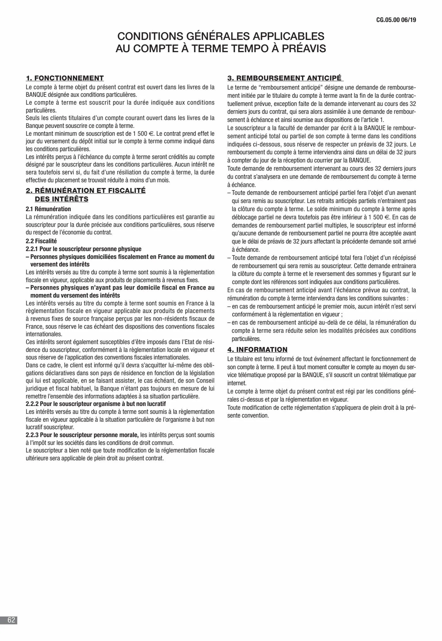 Catalogue CIC Conditions générales Professionels, page 00064