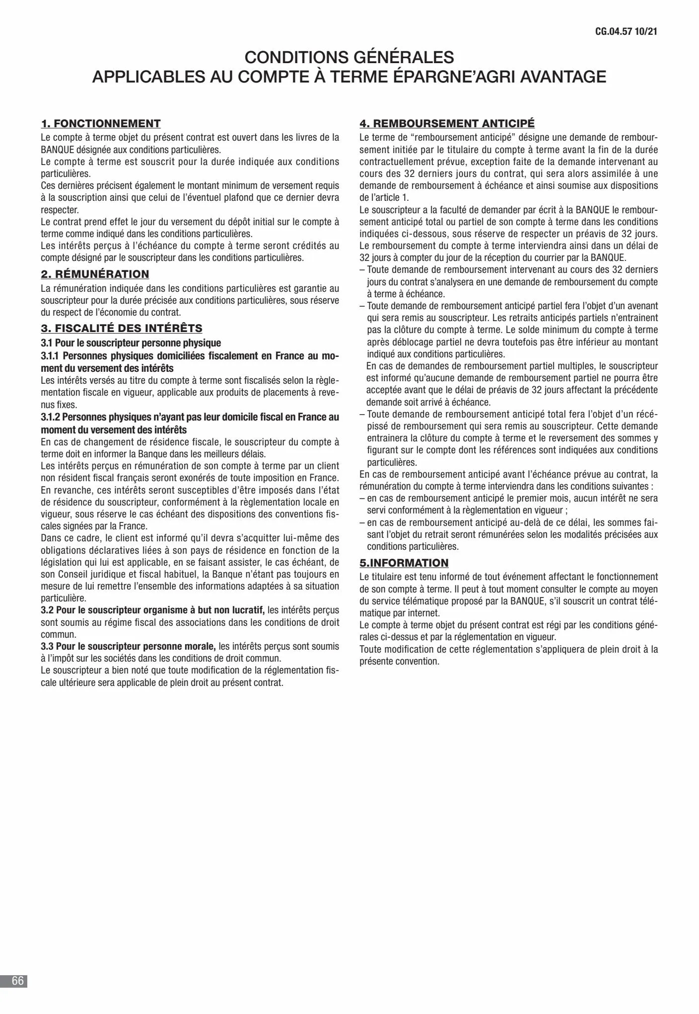 Catalogue CIC Conditions générales Professionels, page 00068
