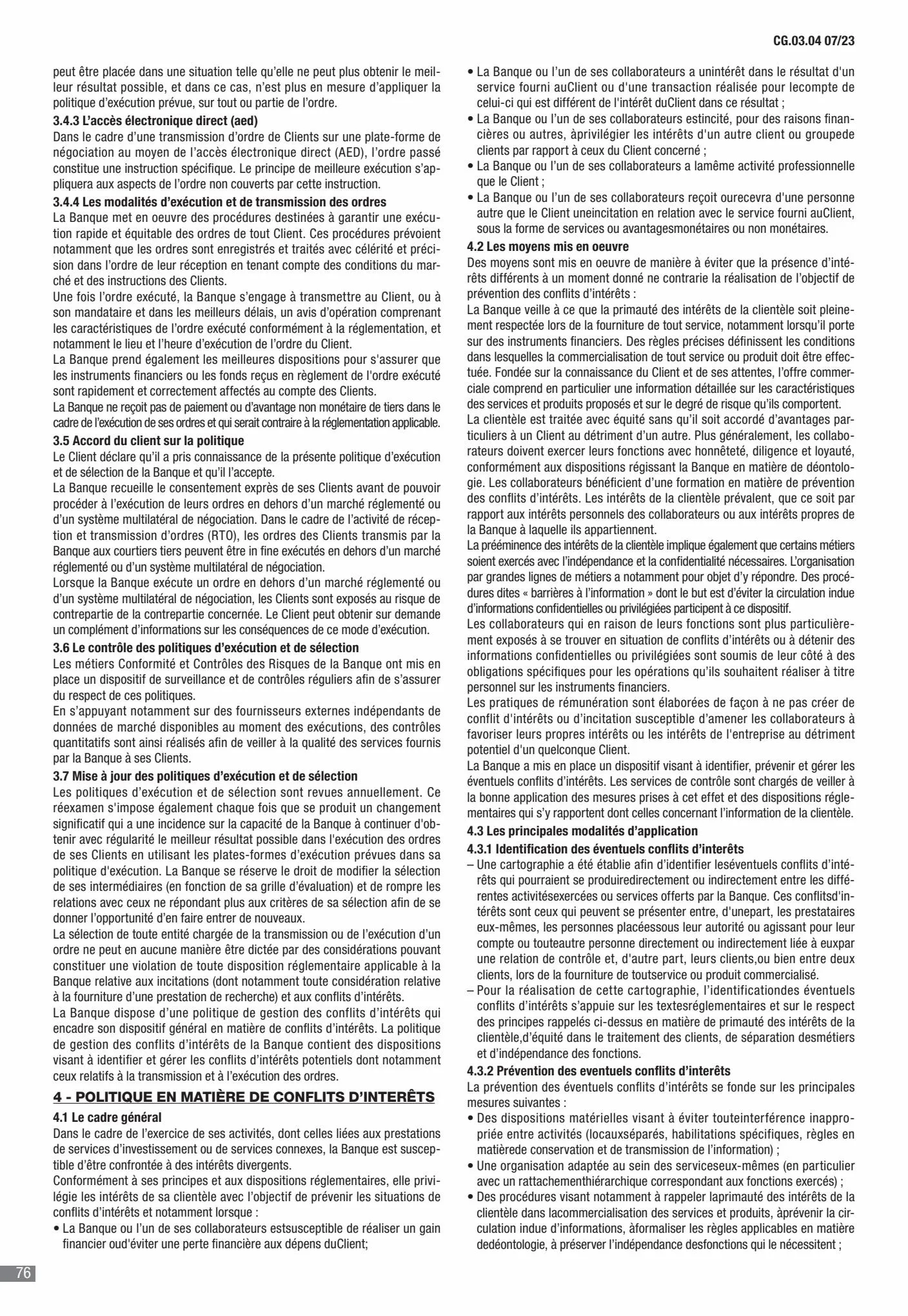 Catalogue CIC Conditions générales Professionels, page 00078