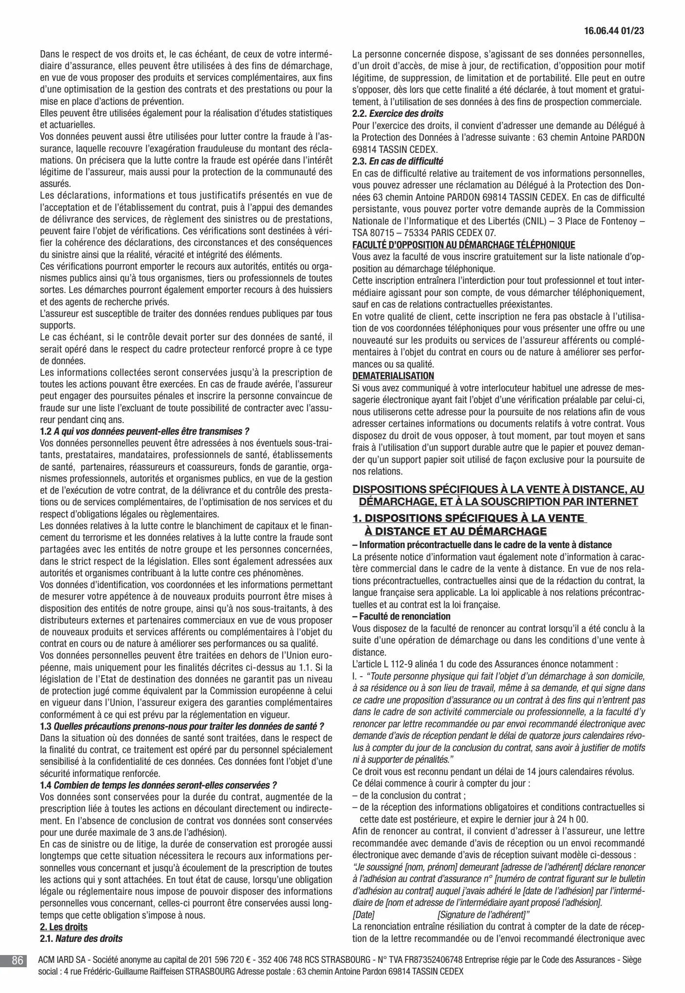 Catalogue CIC Conditions générales Professionels, page 00088