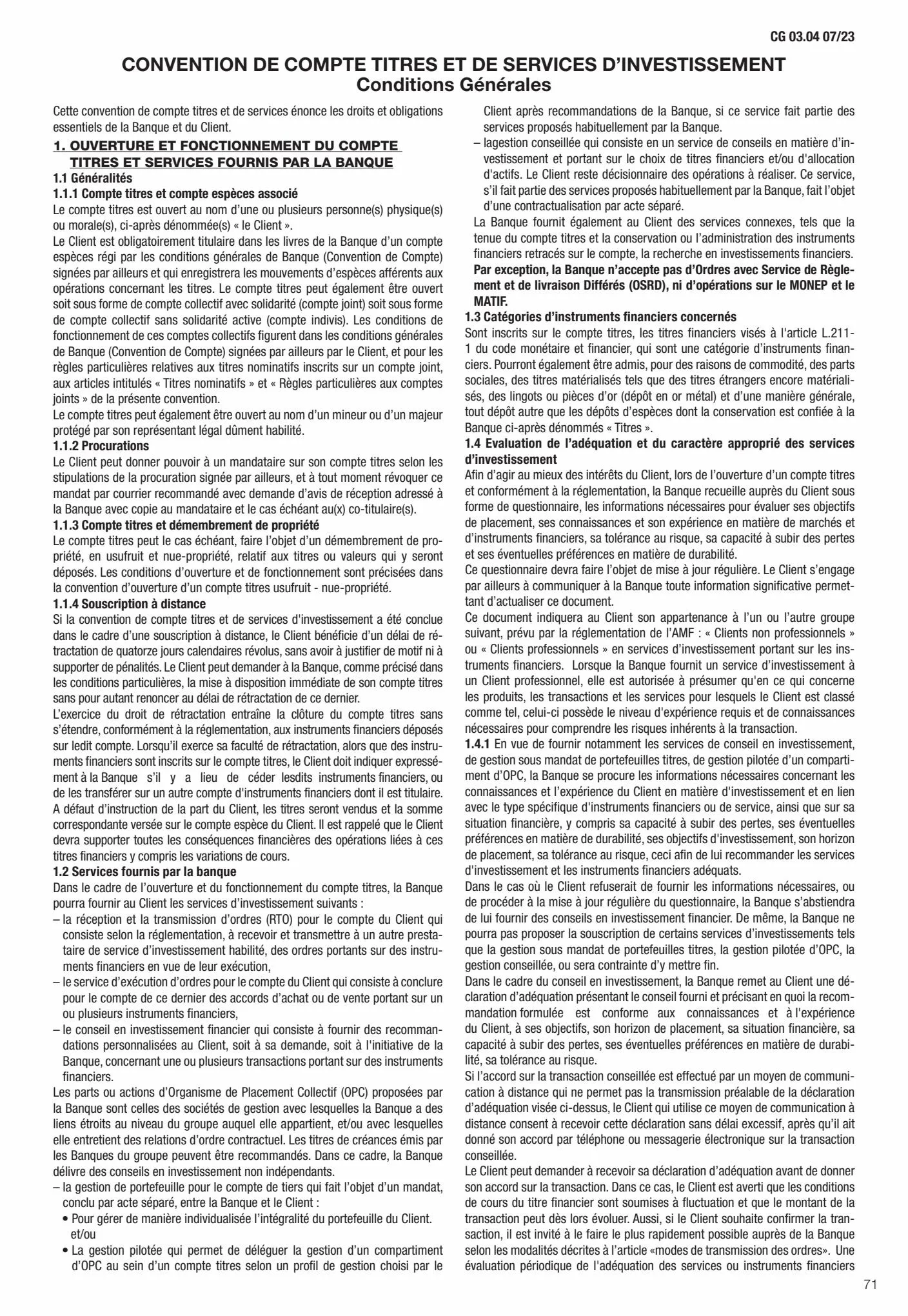 Catalogue Conditions générales Particuliers, page 00073