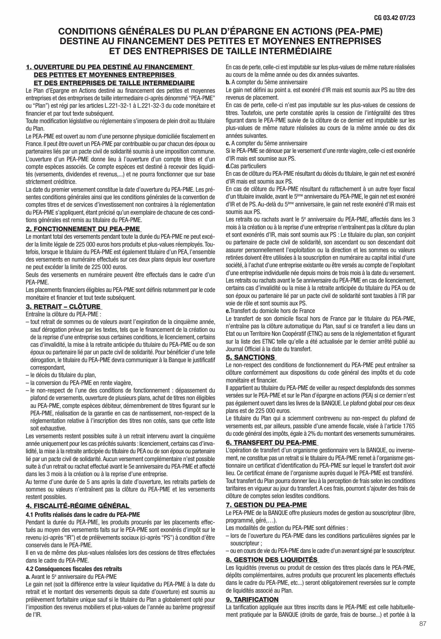 Catalogue Conditions générales Particuliers, page 00089