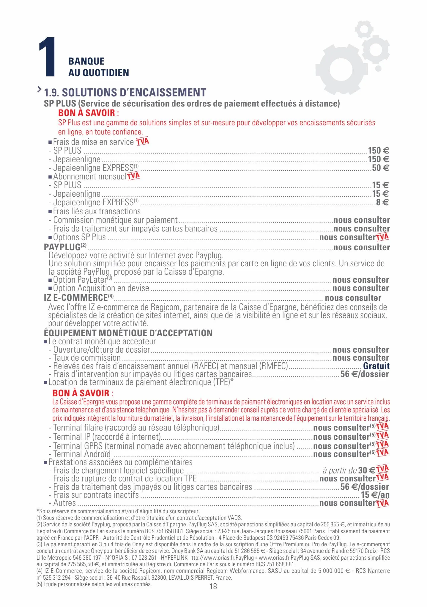Catalogue BROCHURE TARIFICATION BANQUE 2023, page 00018