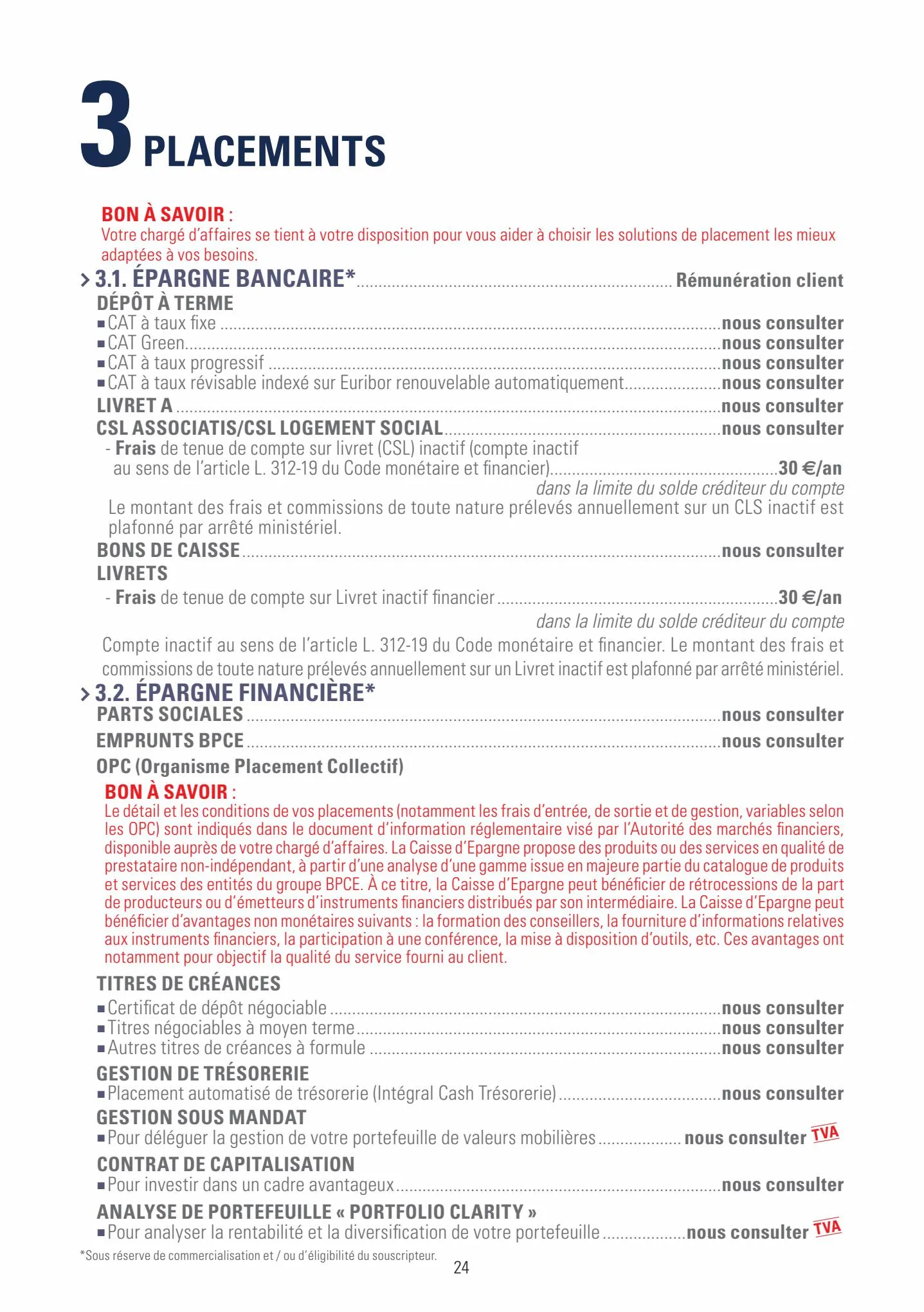 Catalogue BROCHURE TARIFICATION BANQUE 2023, page 00024