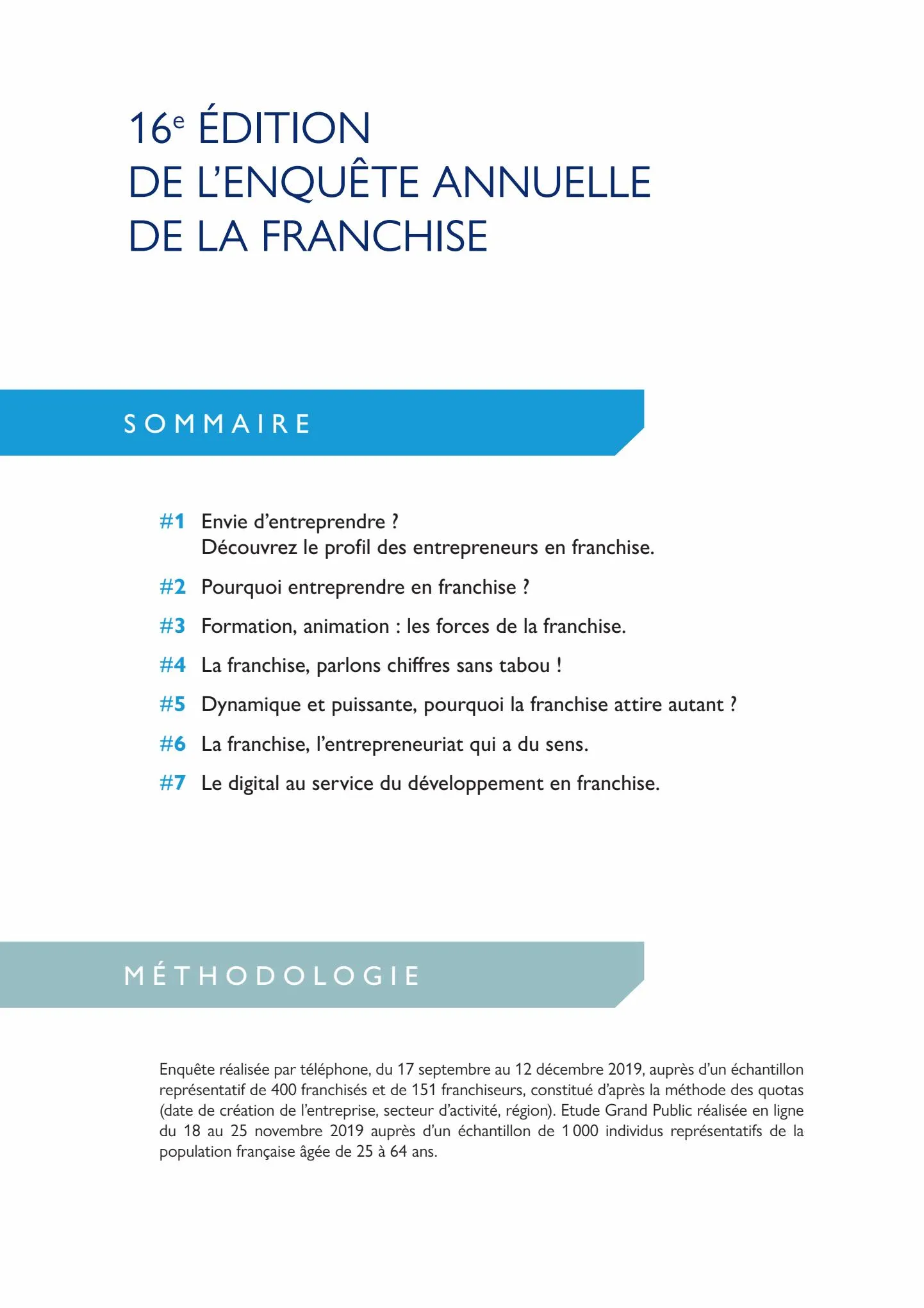 Catalogue 16e  ÉDITION DE LENQUÊTE ANNUELLE DE LA FRANCHISE, page 00002