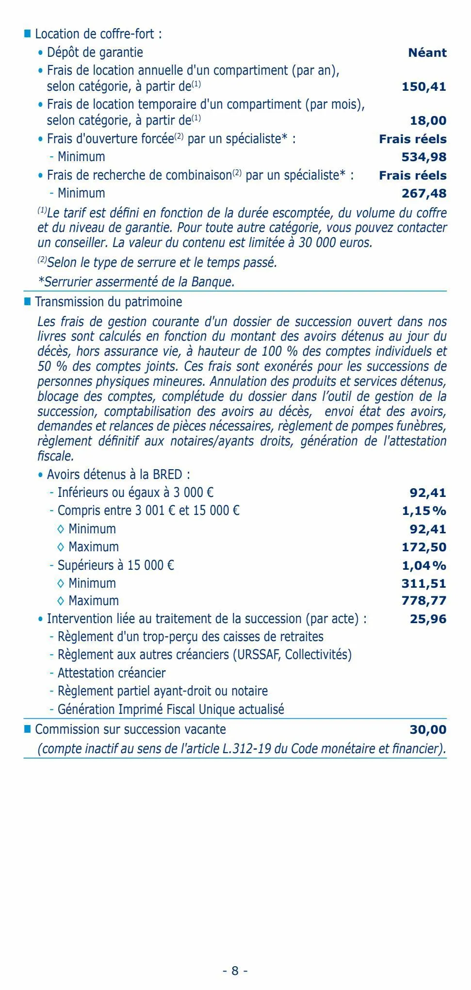 Catalogue tarifs particuliers 2023, page 00008