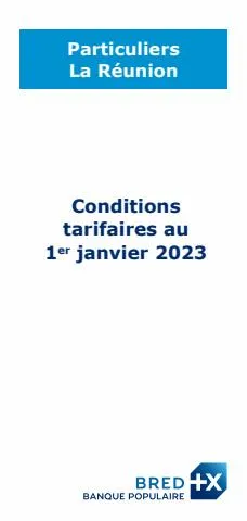 Catalogue Banque Populaire à Marseille | tarifs particuliers 2023 | 04/01/2023 - 31/12/2023