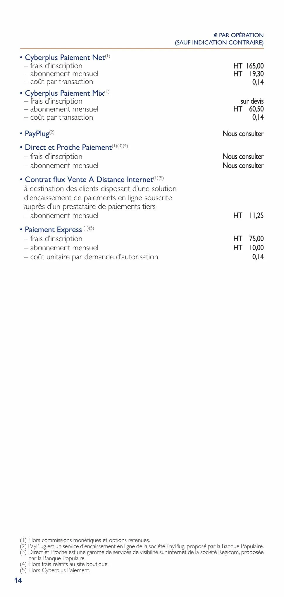 Catalogue Bpalc tarifs professionnels d'entreprises, page 00014