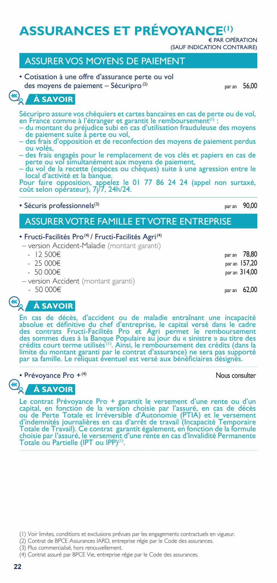 Catalogue Bpalc tarifs professionnels d'entreprises, page 00022
