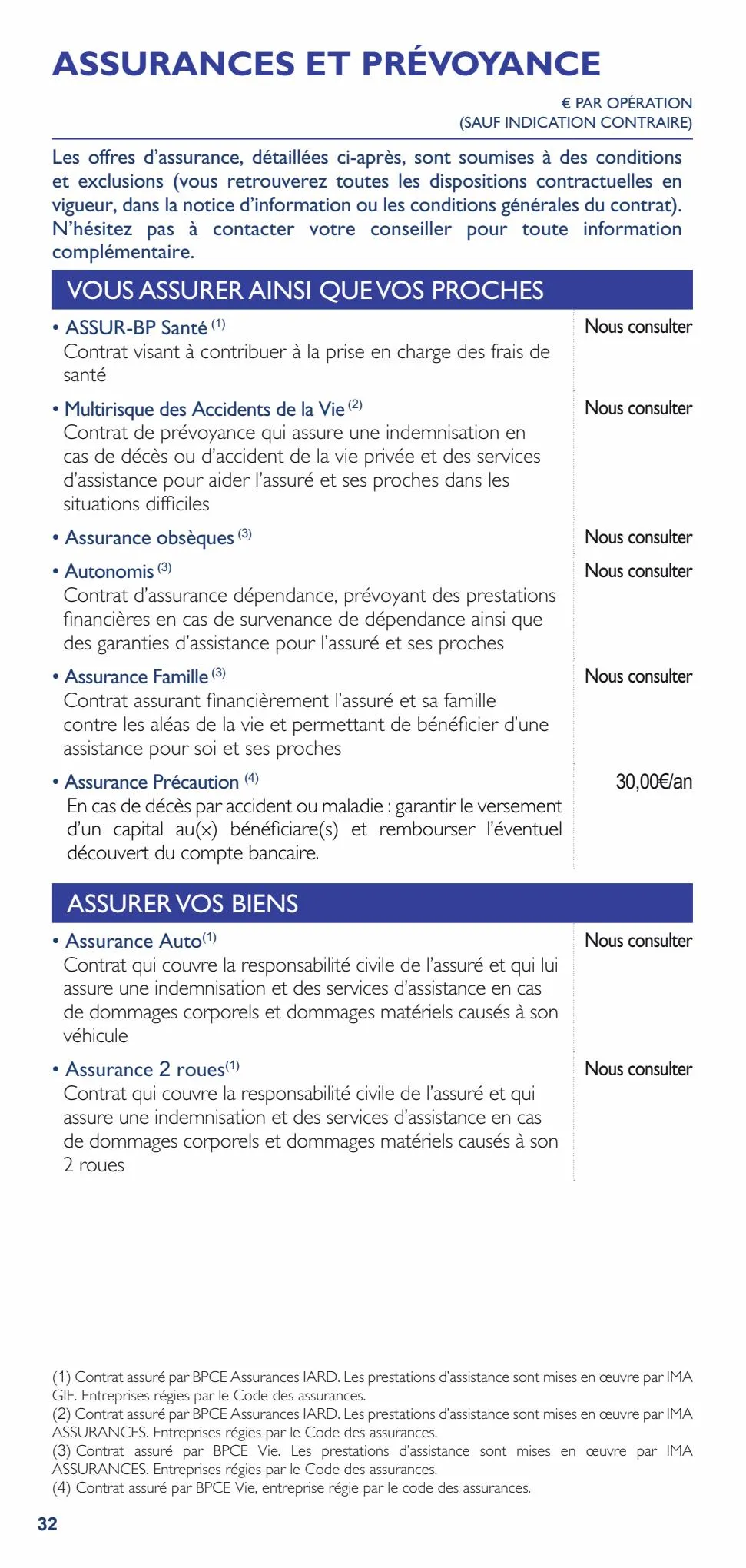 Catalogue Brochure tarifaire particuliers-2023, page 00032