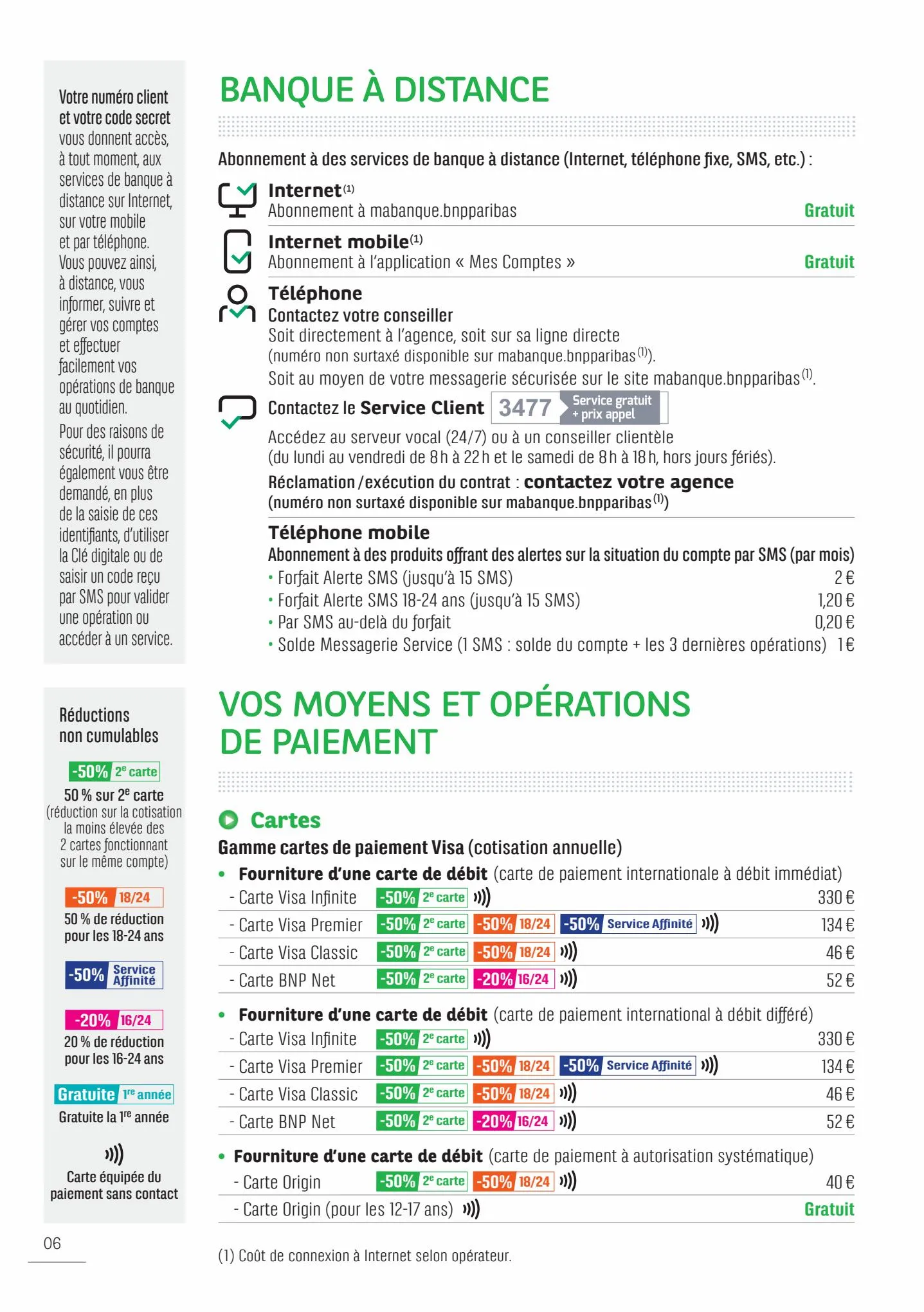 Catalogue BNP Paribas tarifaires, page 00006