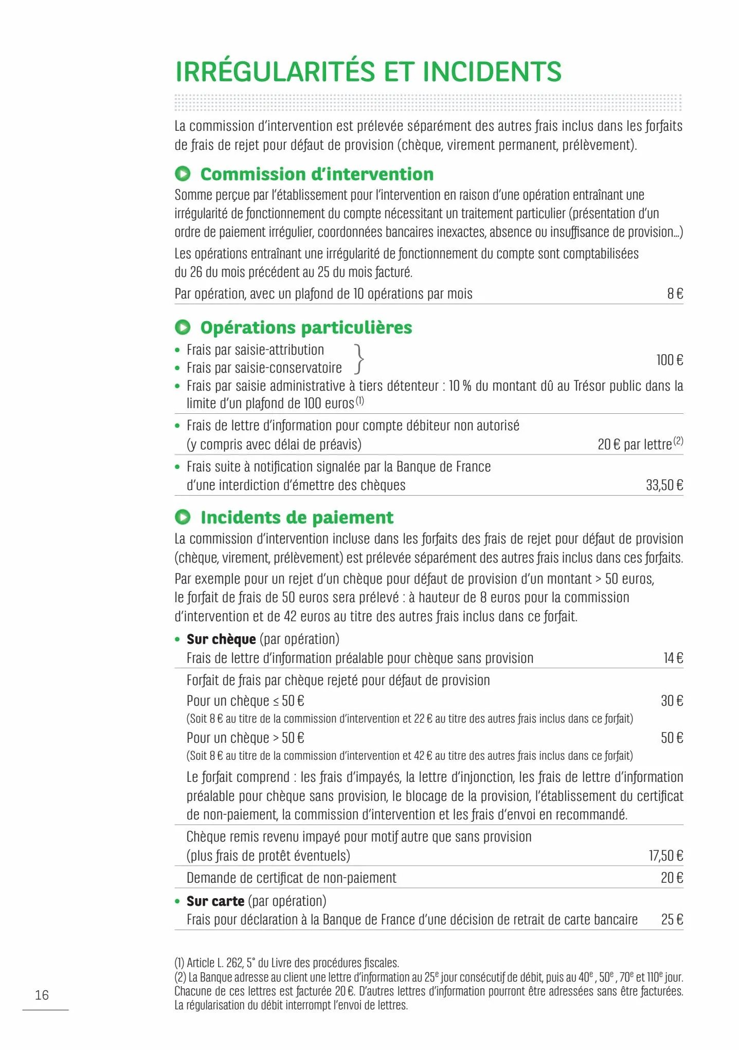 Catalogue BNP Paribas tarifaires, page 00016