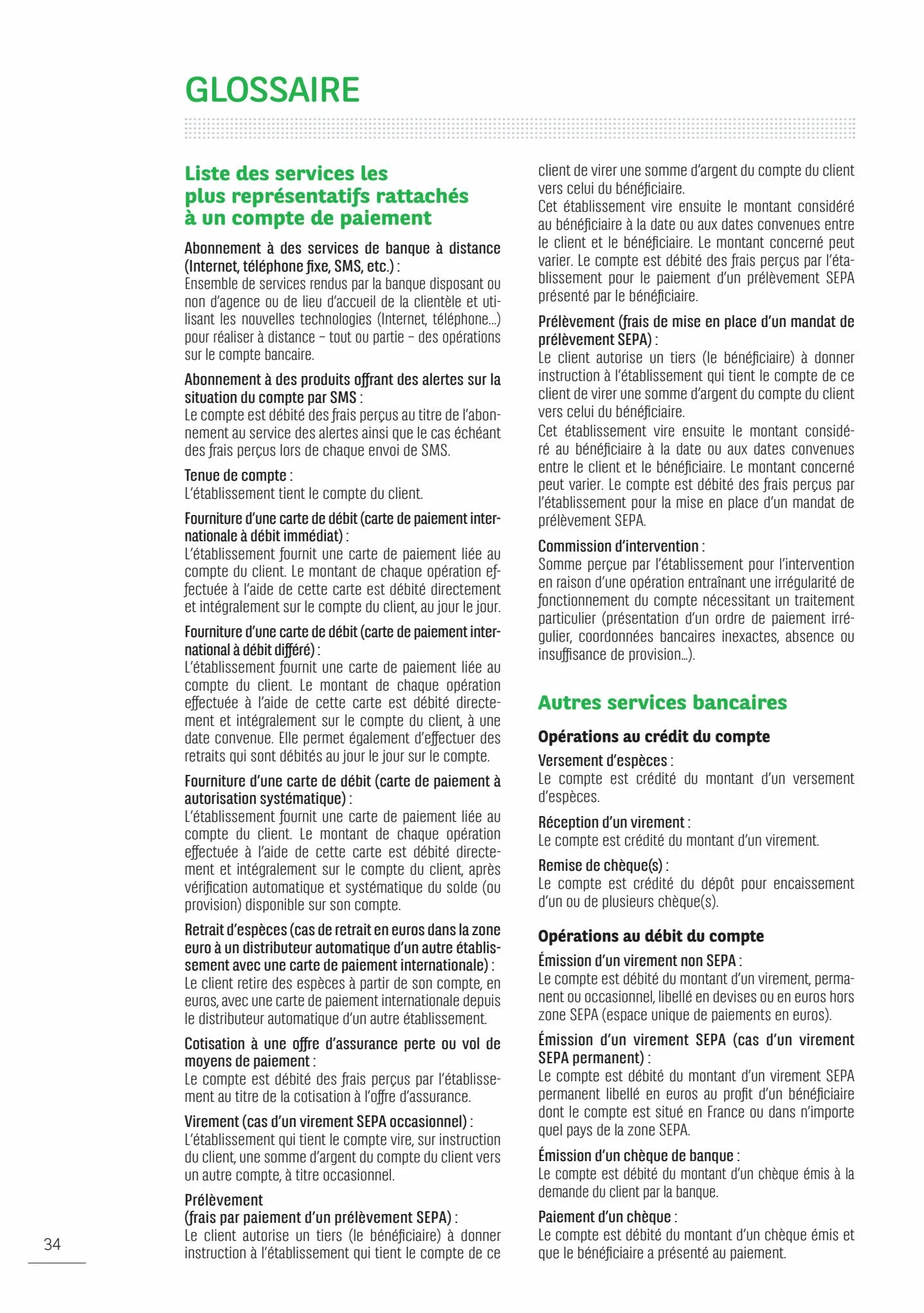 Catalogue BNP Paribas tarifaires, page 00034