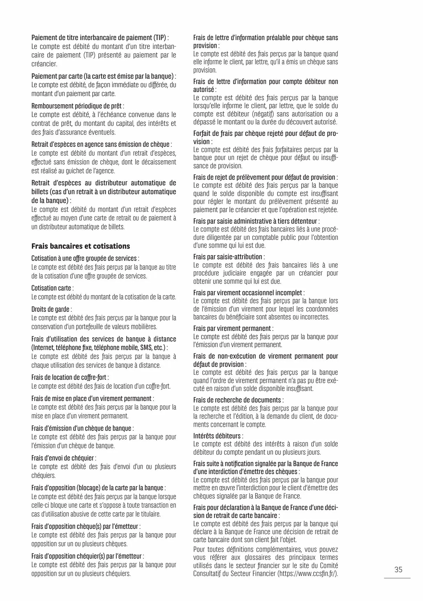 Catalogue BNP Paribas tarifaires, page 00035