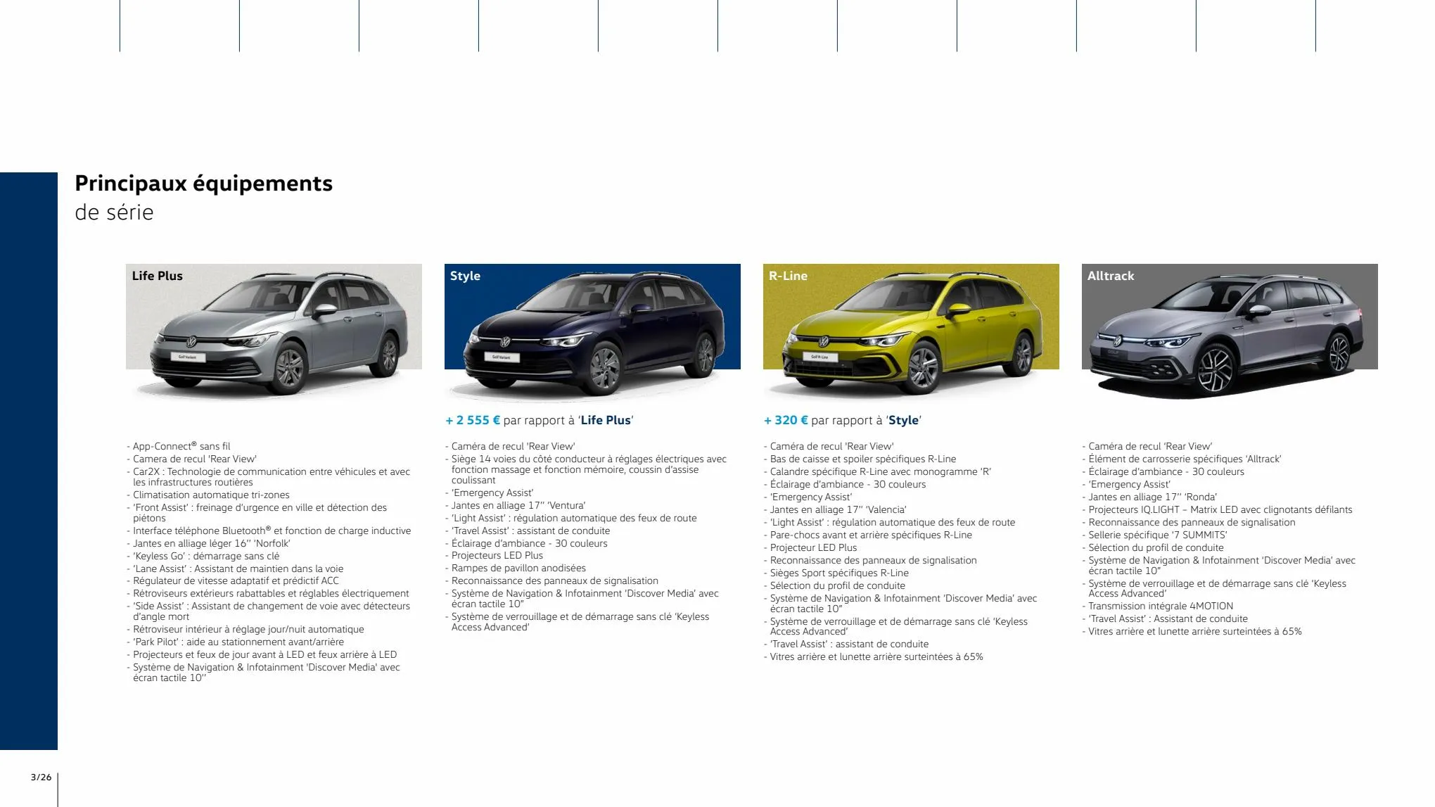 Catalogue Volkswagen Golf 8 SW 2023, page 00003