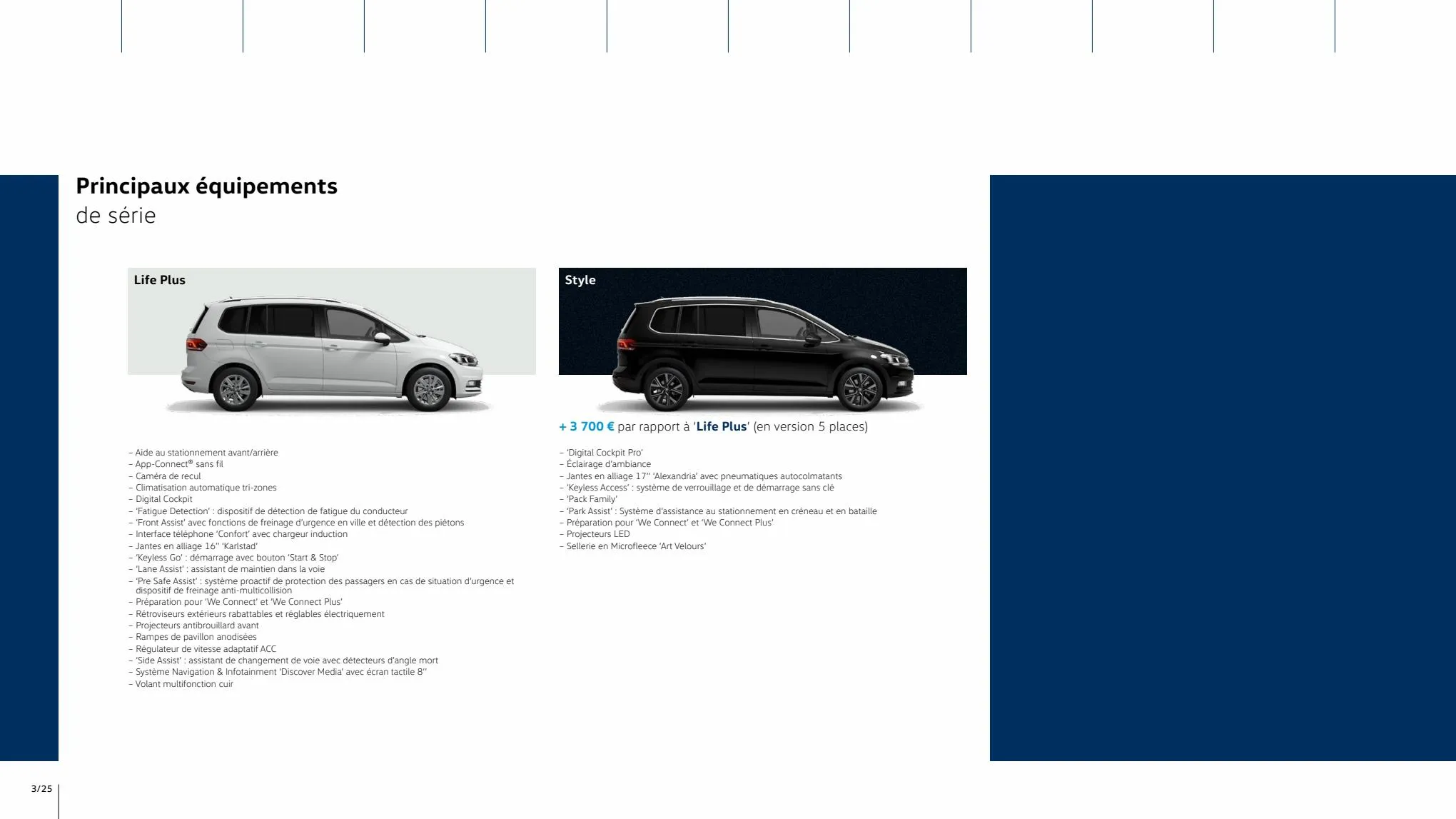 Catalogue Volkswagen Touran, page 00003