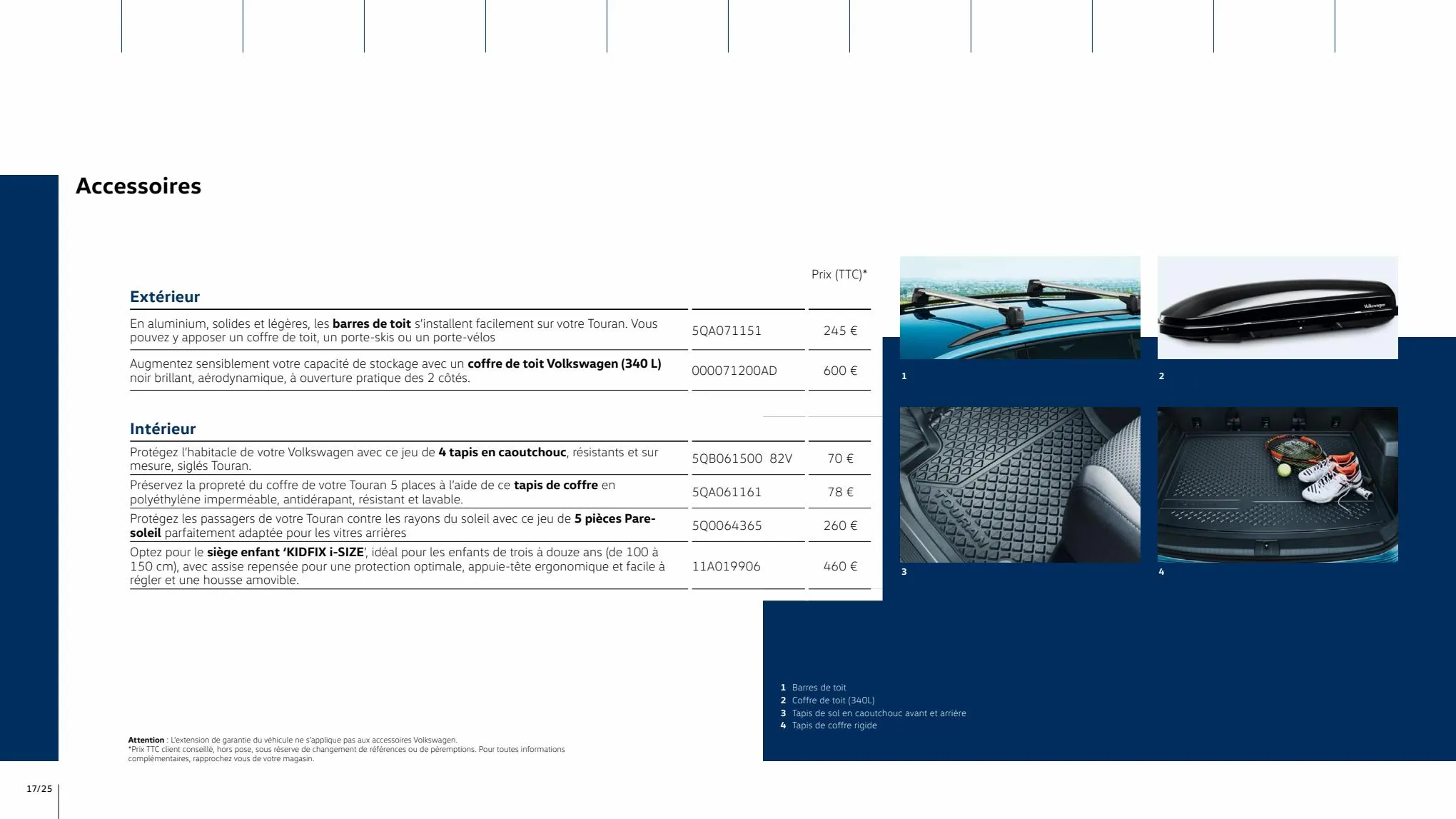 Catalogue Volkswagen Touran, page 00017