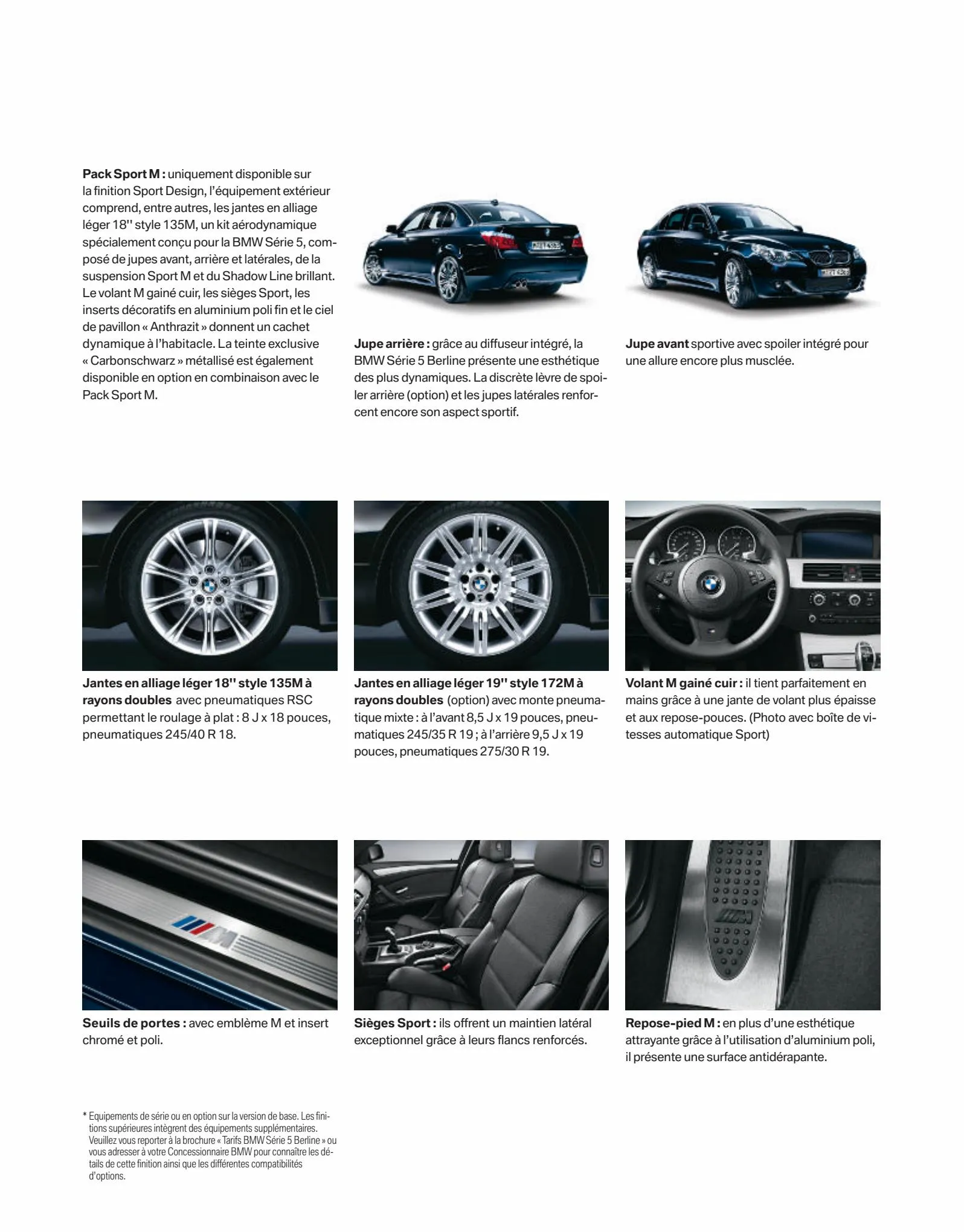 Catalogue BMW Série 5 Berline, page 00018