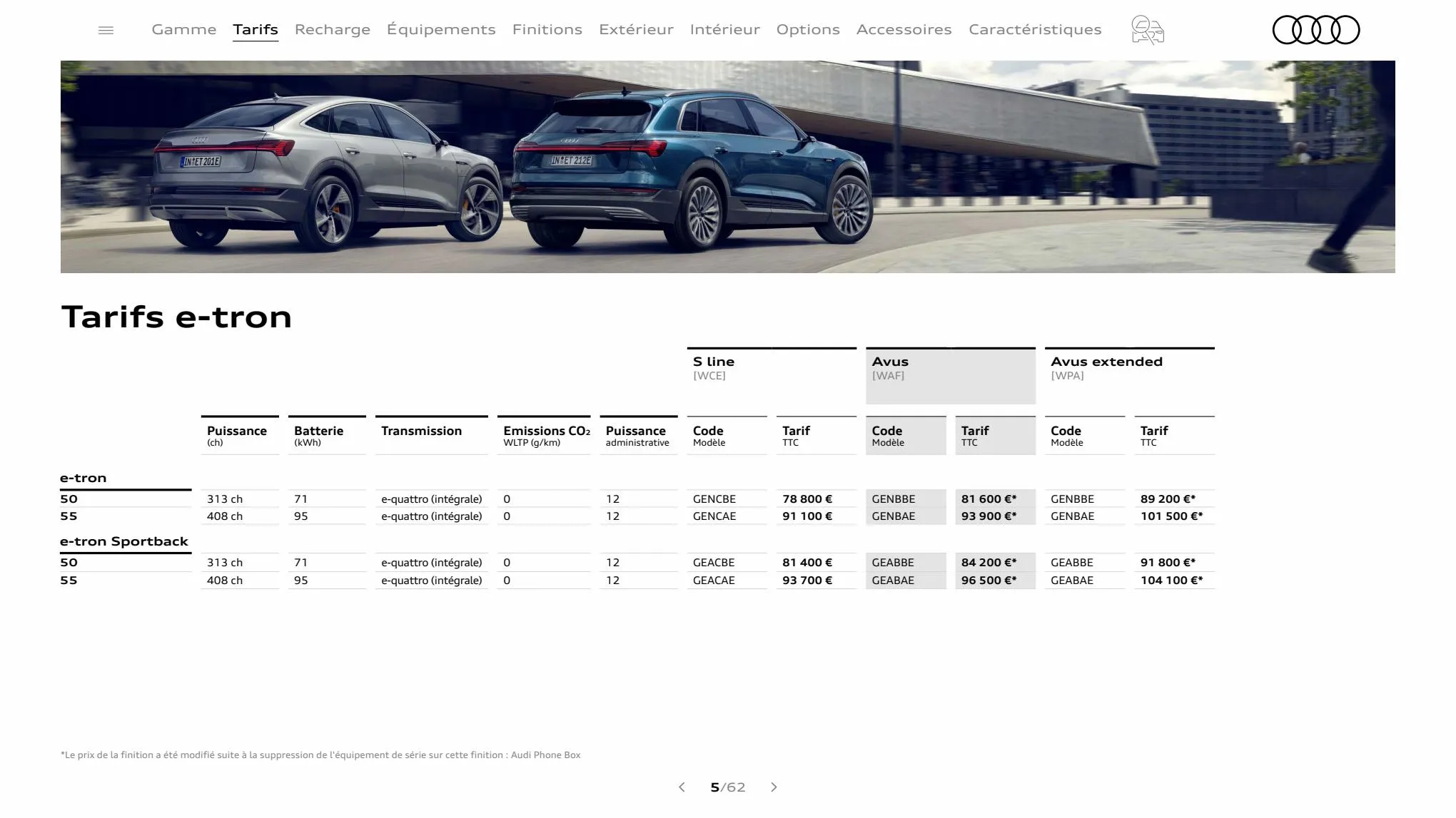 Catalogue Audi e-tron, page 00005