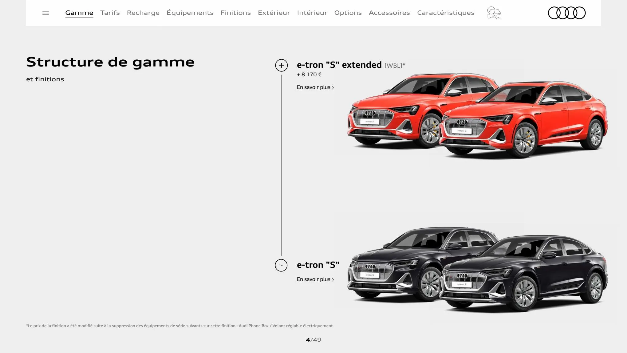 Catalogue Audi e-tron S, page 00004