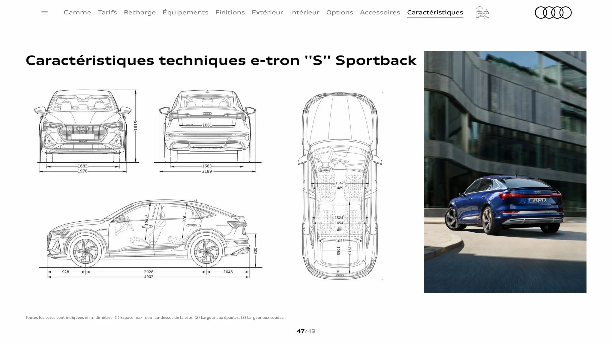 Catalogue Audi e-tron S, page 00047