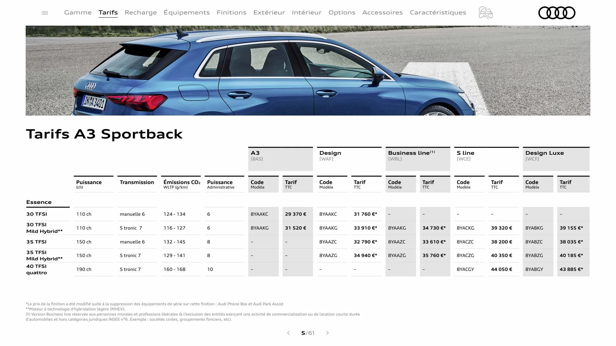 Catalogue A3 Sportback, page 00005