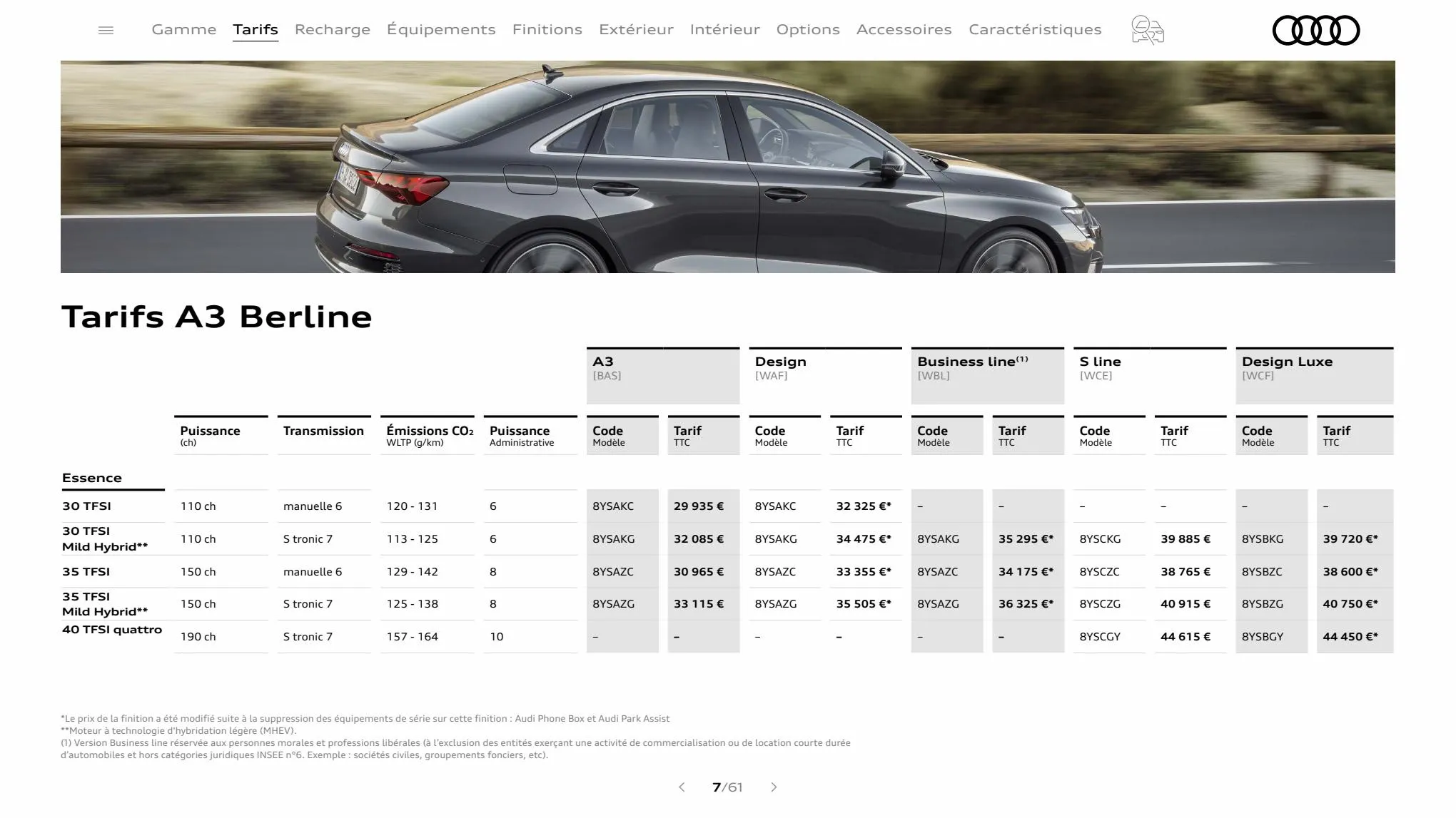 Catalogue A3 Sportback, page 00007