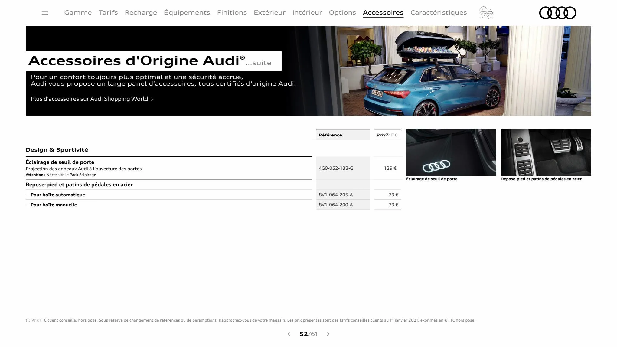 Catalogue A3 Sportback, page 00052