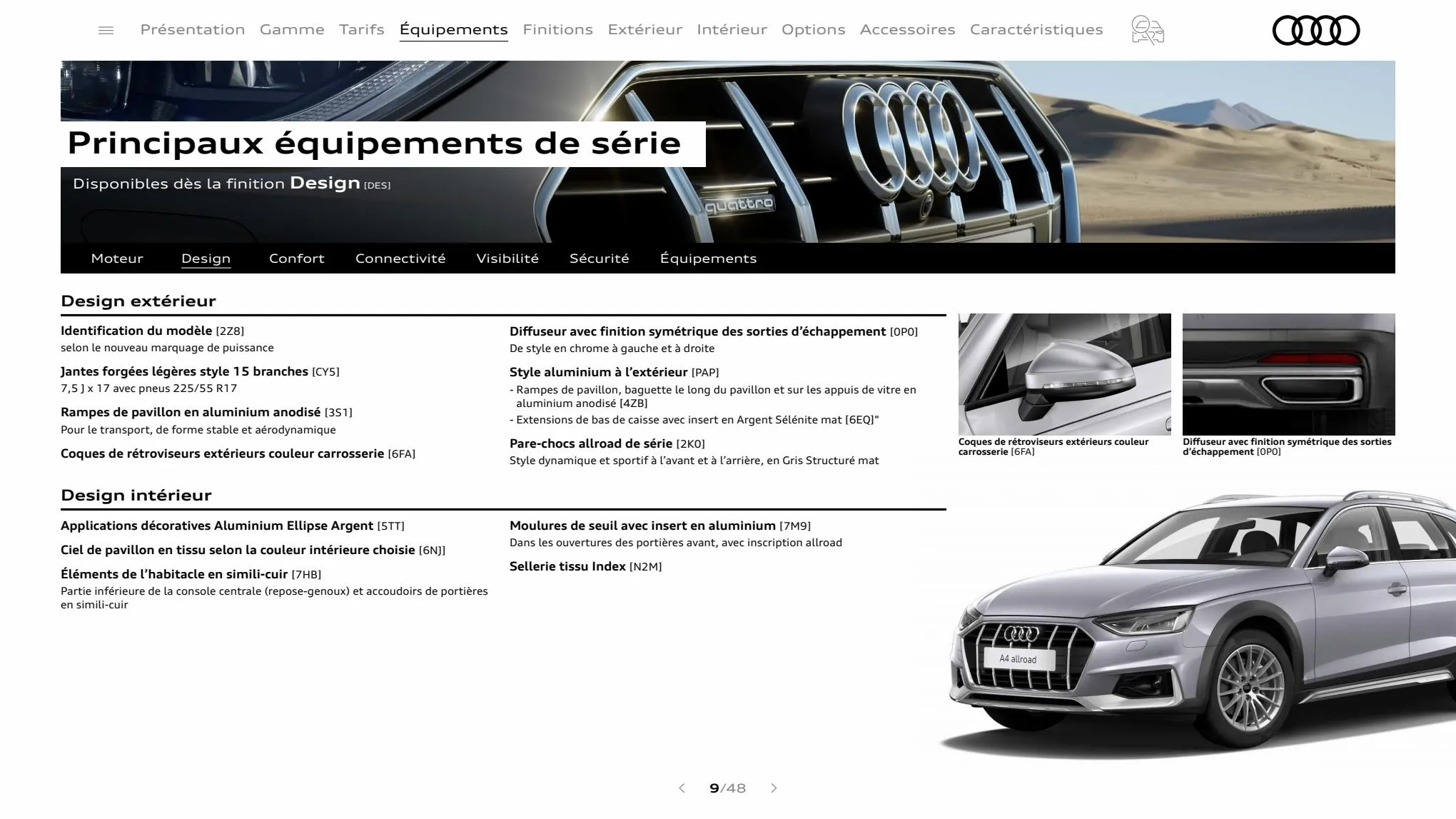 Catalogue A4 allroad quattro, page 00009