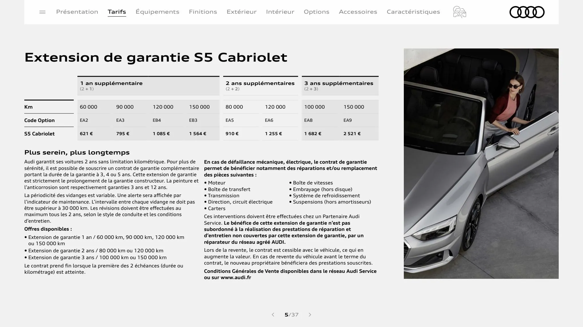 Catalogue S5 Cabriolet, page 00005